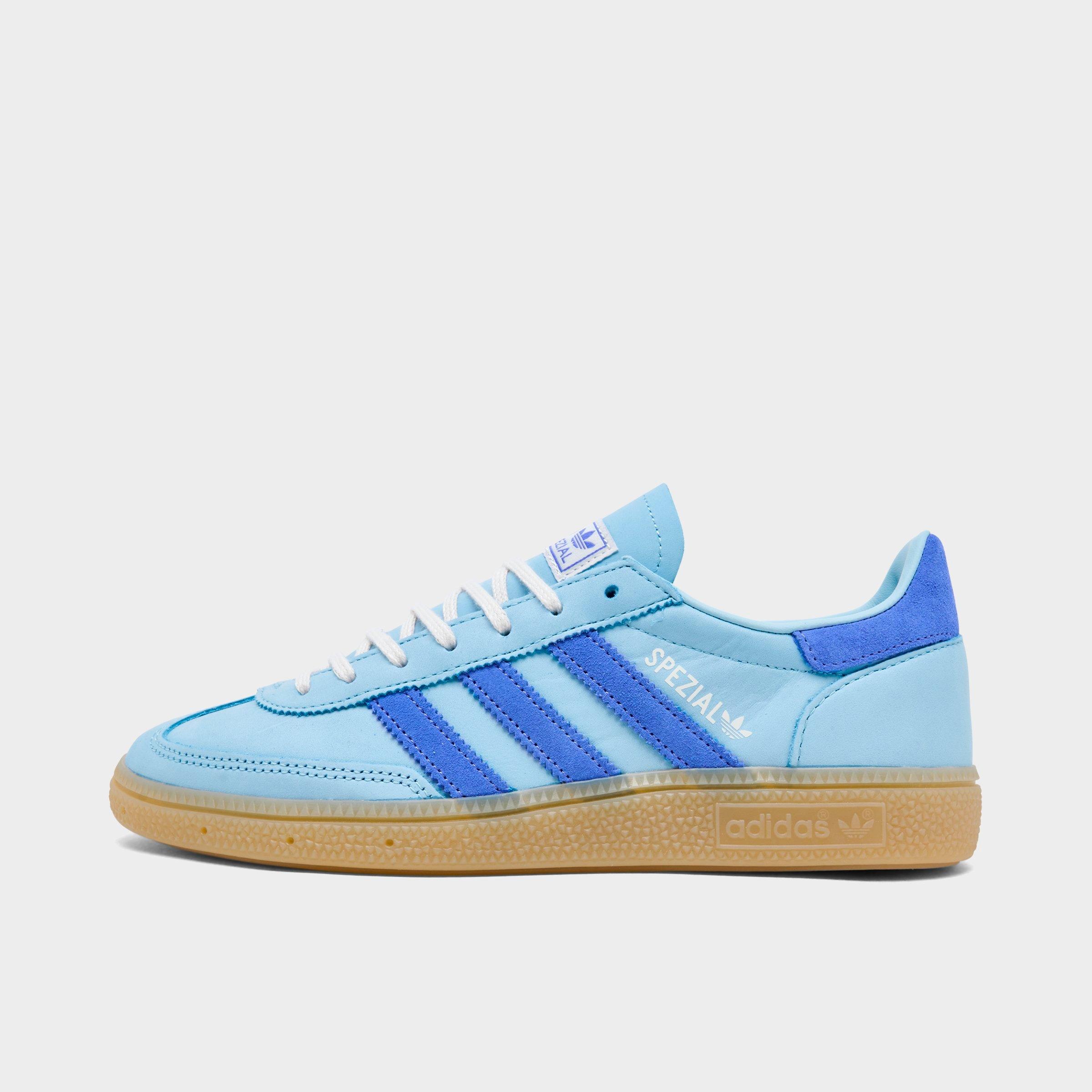 adidas Women's Originals Handball Spezial Casual Shoes in Clear Sky/Real Lilac/Off White Size: 7.5