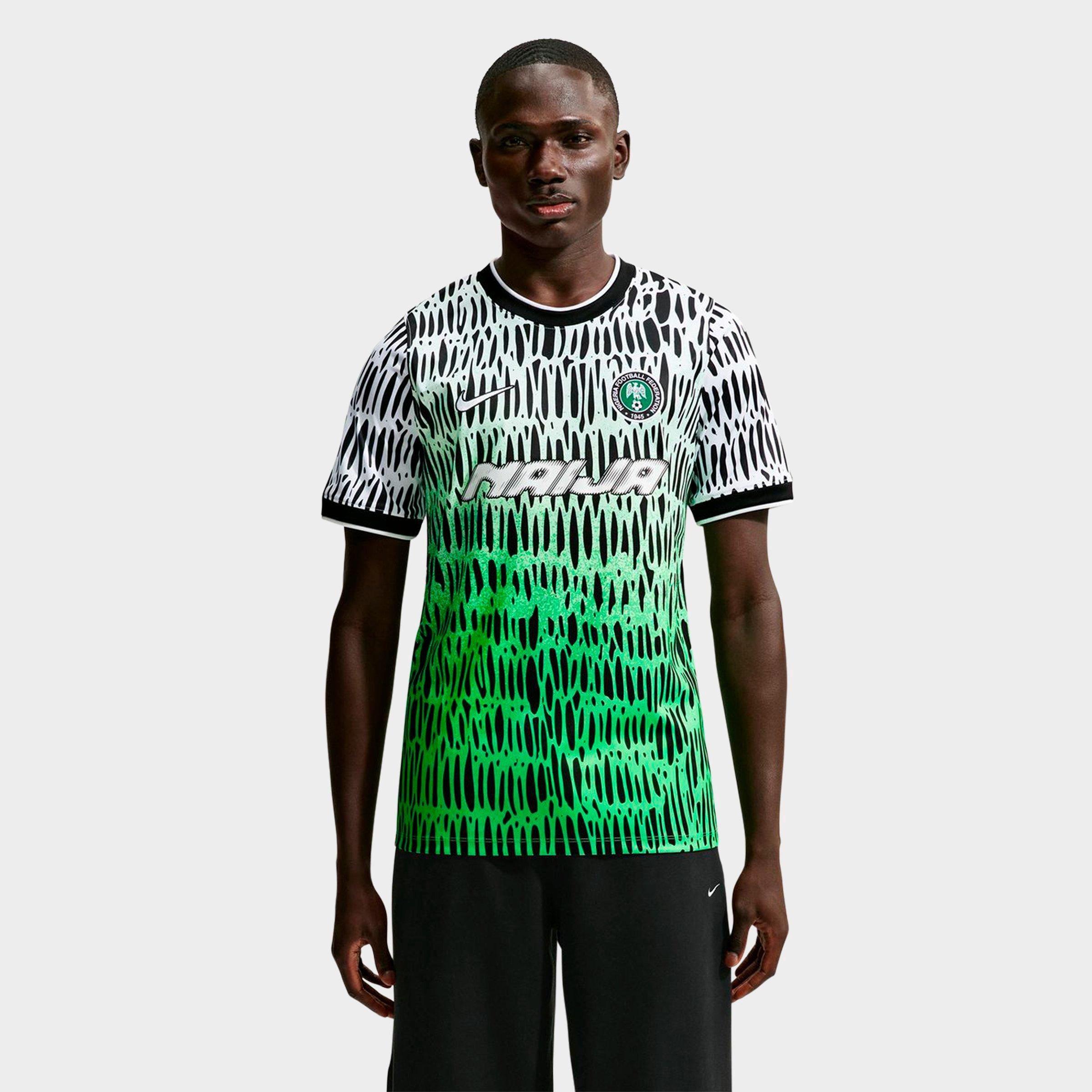 Nike Men's Nigeria x Slawn Academy Pro Soccer Top in Black/White Size: 2XL