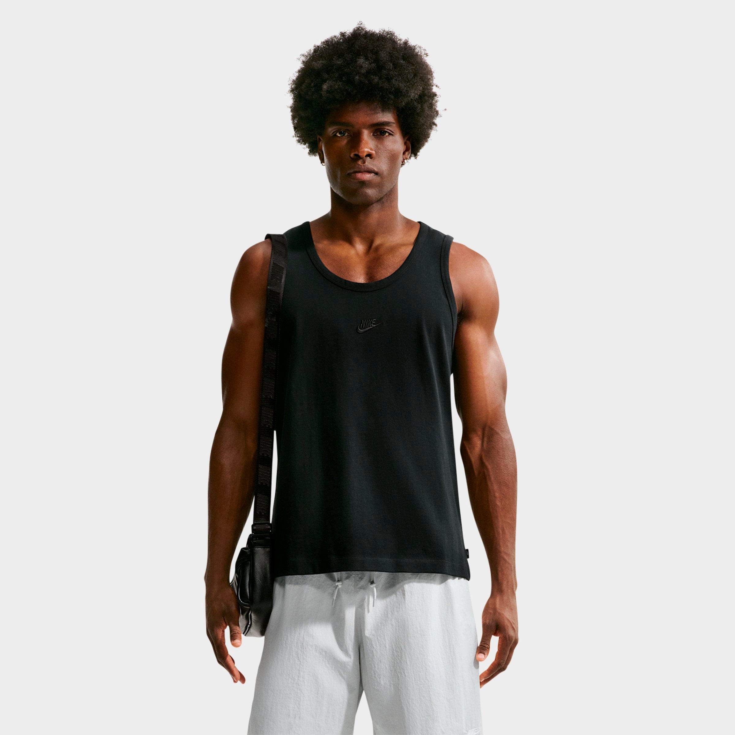 Nike Men's Sportswear Premium Essentials Futura Tank Top in Black Size: Medium