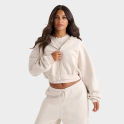 トレーナー スウェット CROPPED FULL ZIP レディース Women's New Balance Linear Cropped Full-Zip Hoodie | Finish Line