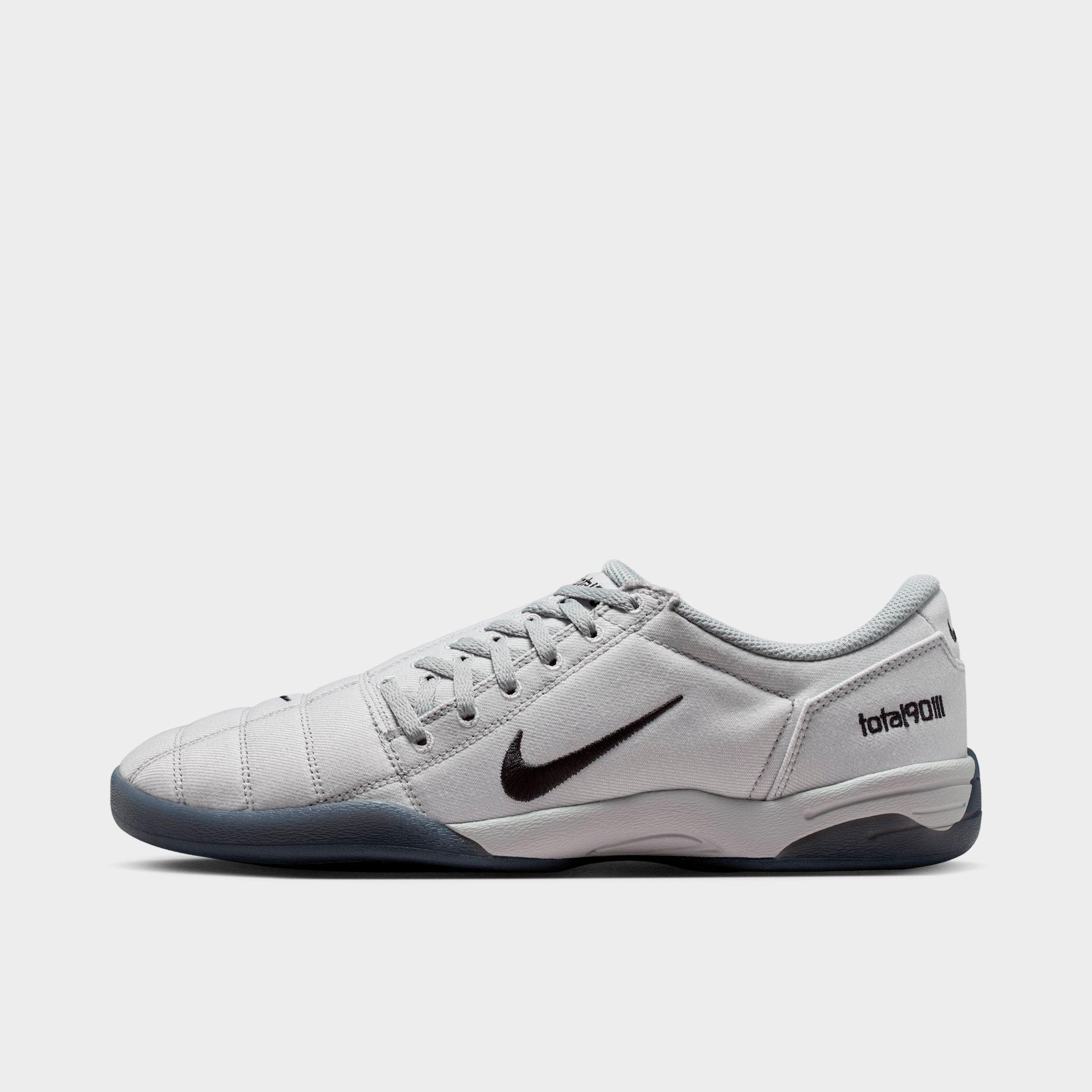Nike Men's Total 90 Premium Casual Shoes in Light Smoke Grey/University Red/Photon Dust Size: 8.0