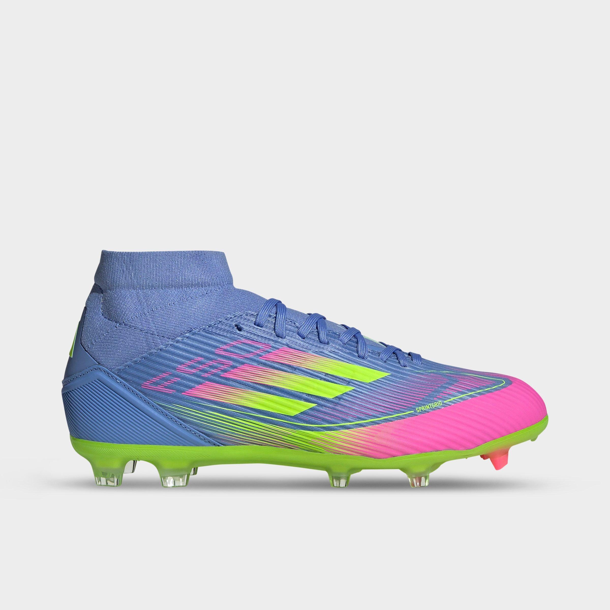 Adidas Women's F50 League Mid-Cut Firm/Multi-Ground Soccer Cleats in Purple/Blue Fusion Size 10 Knit/Fiber