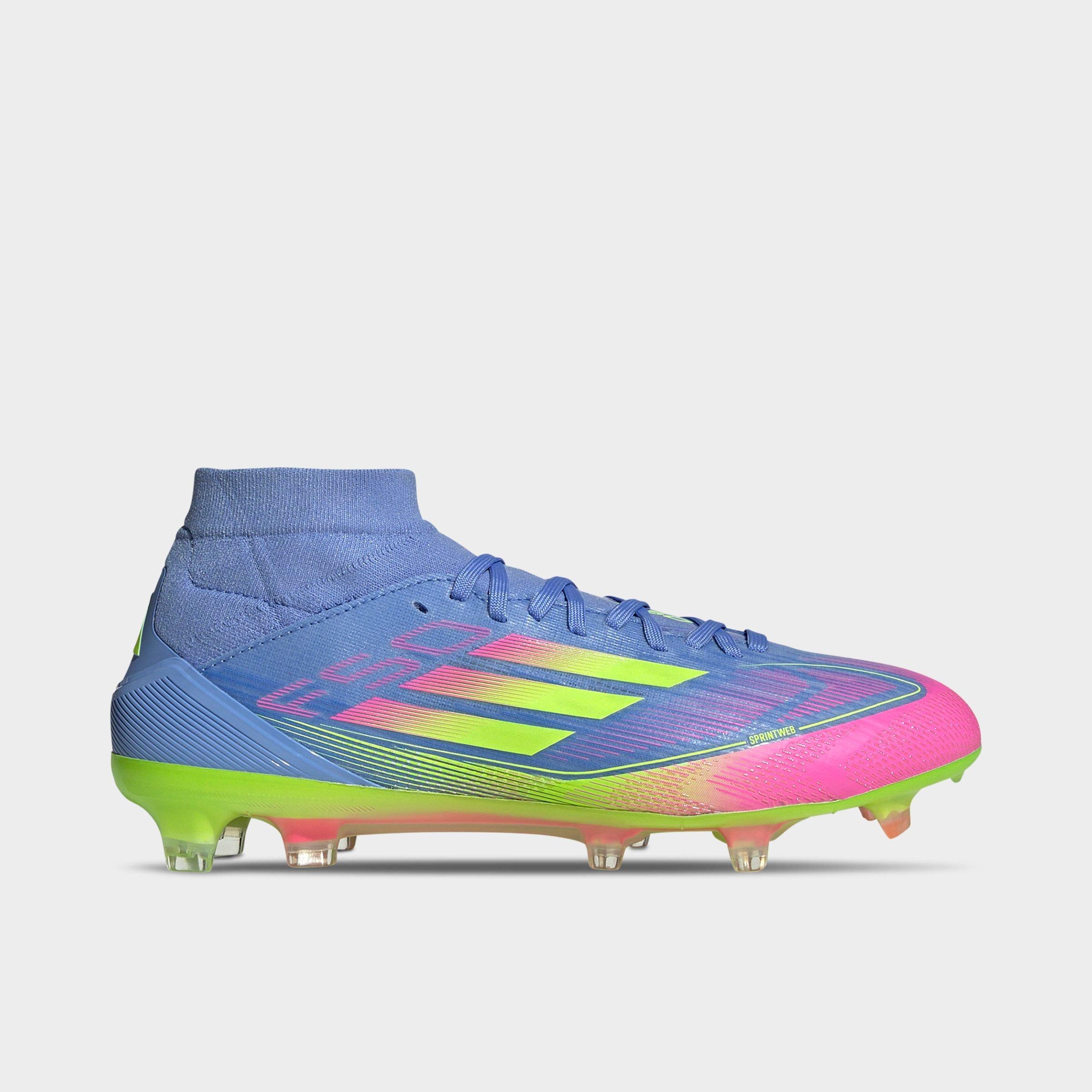 Adidas Women's F50 Pro Mid-Cut Firm Ground Soccer Cleats in Purple/Blue Fusion Size 9.5 Knit/Fiber