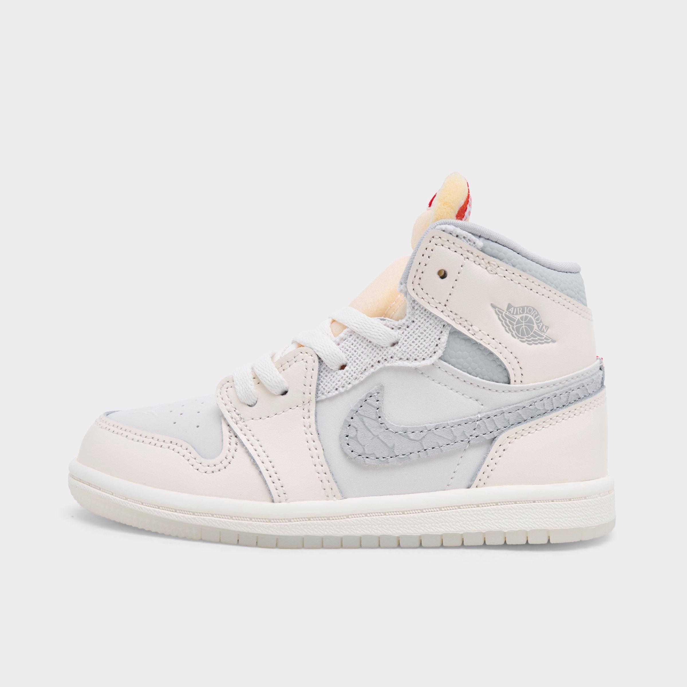 Jordan Kids Toddler Air Retro 1 High OG Casual Shoes in Sail/Pale Ivory/Coconut Milk Size: 2.0