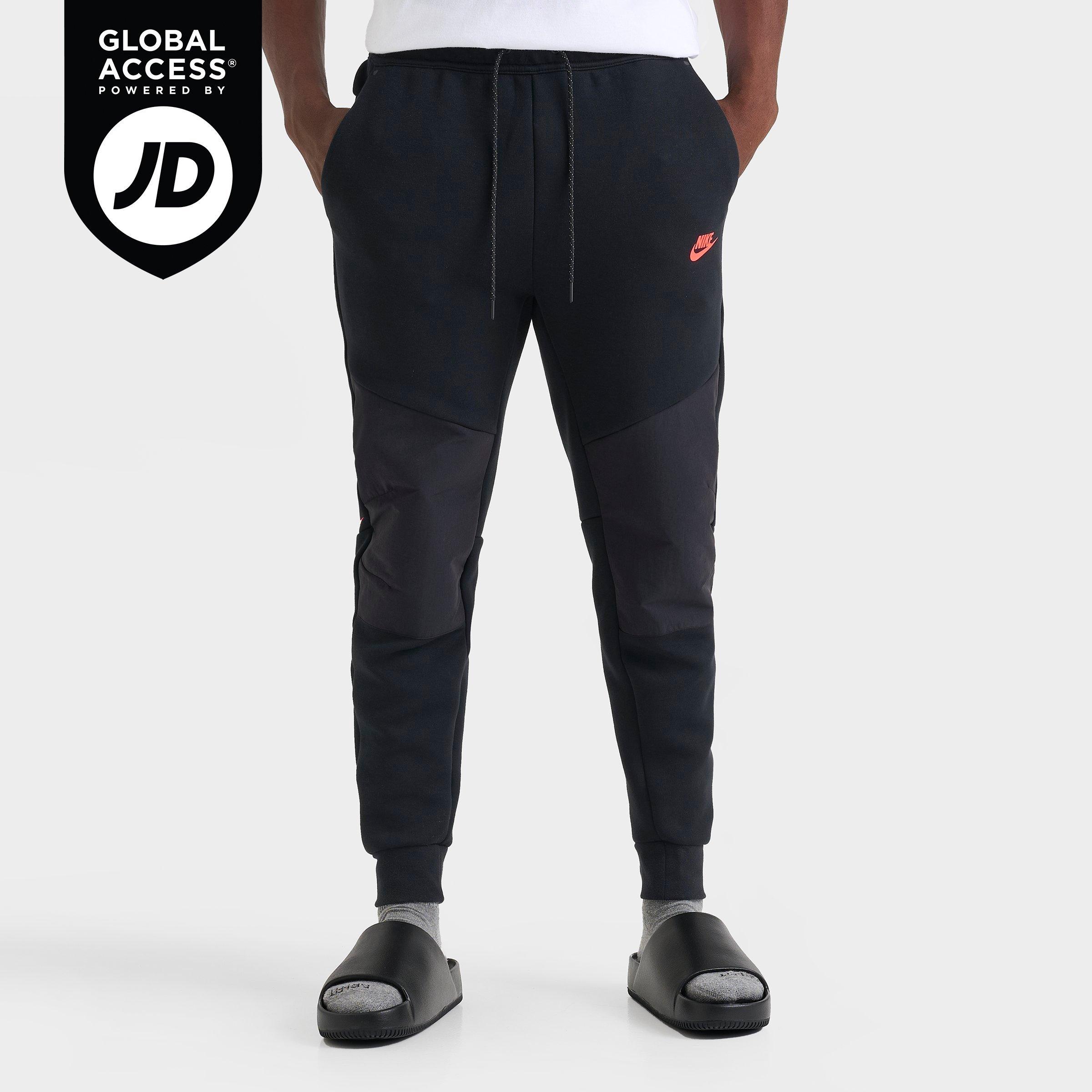 Nike Men's Sportswear Tech Fleece Jogger Pants in Black/Bright Crimson Size: XS