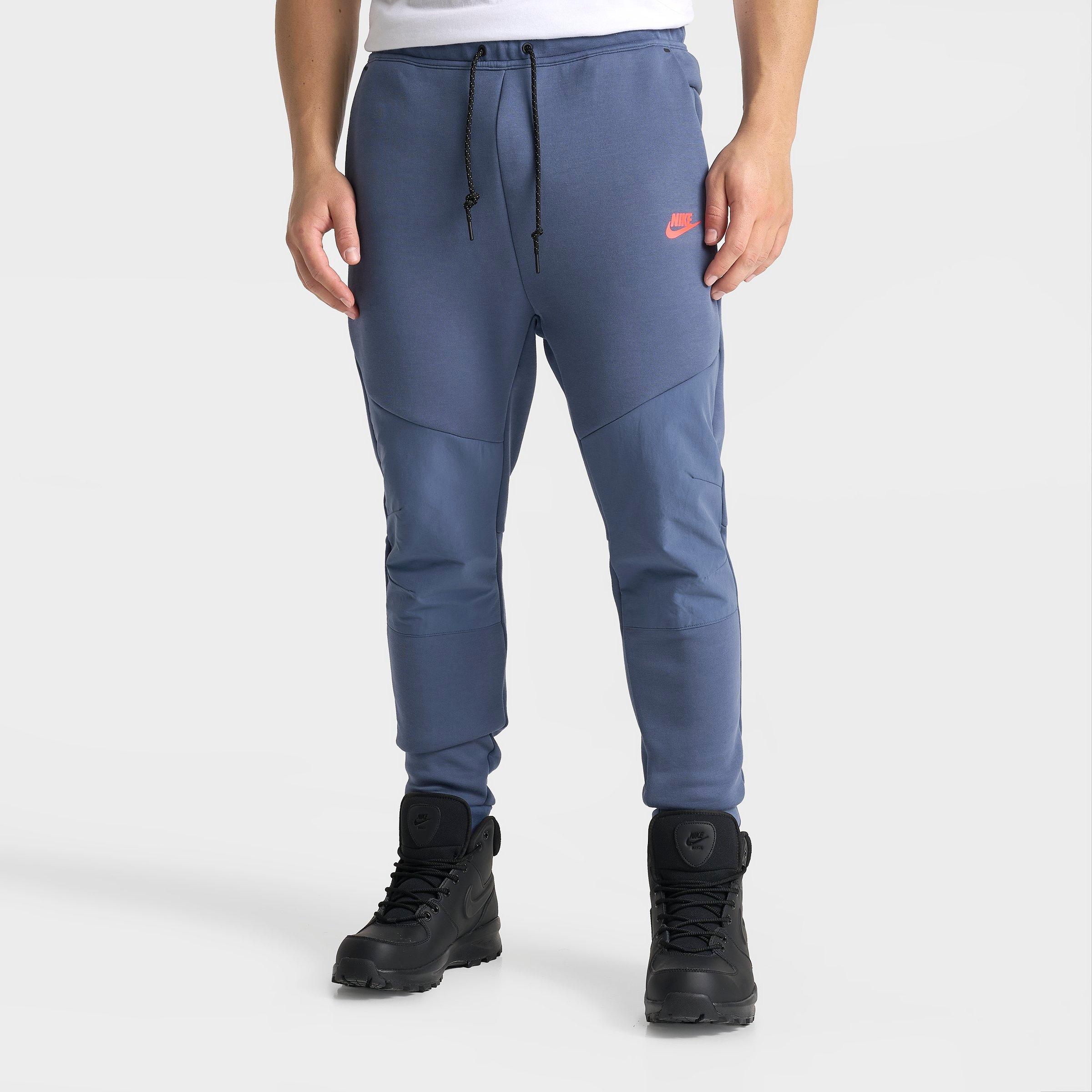 Nike Men's Sportswear Tech Fleece Jogger Pants in Diffused Blue/Bright Crimson Size: Small