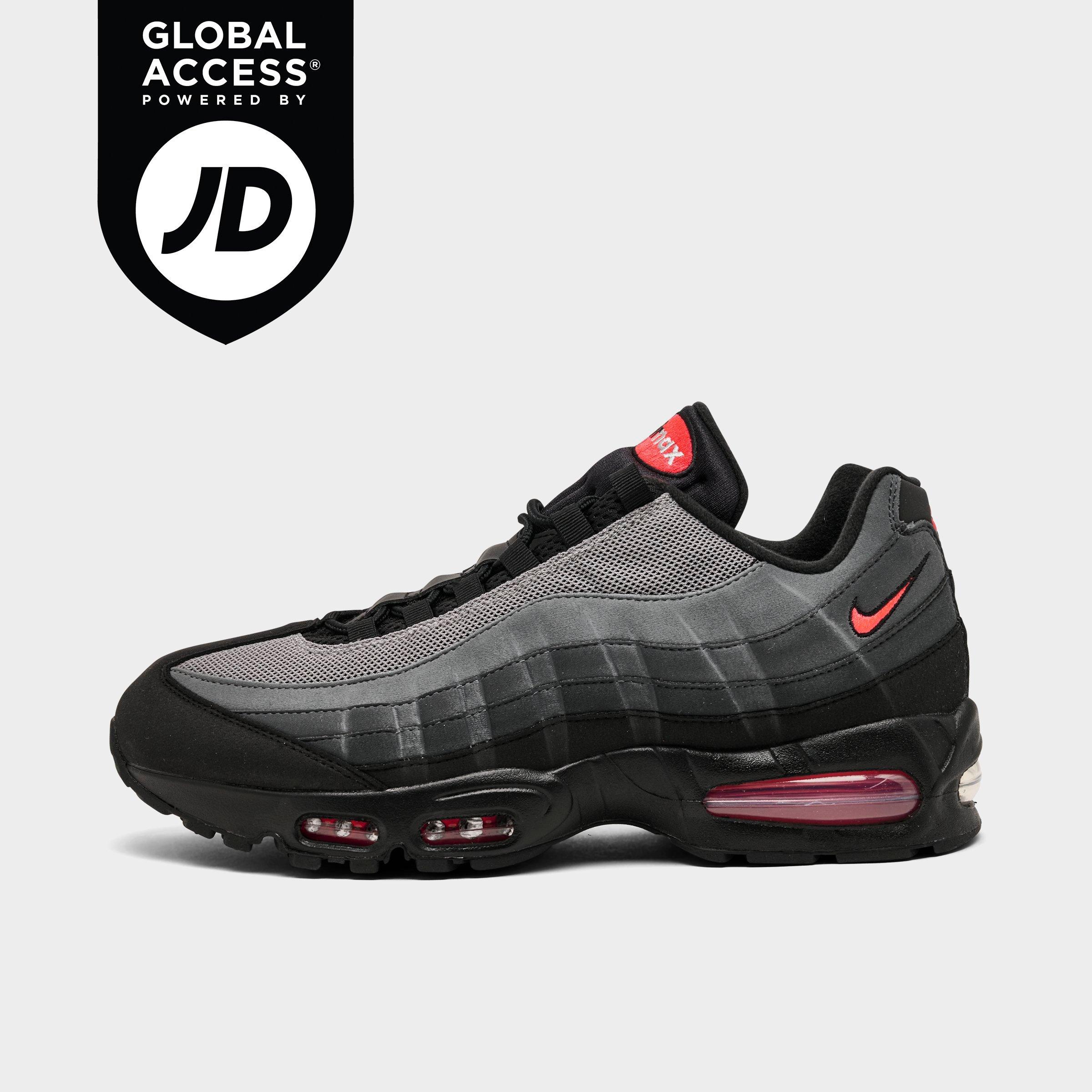 Nike Men's Air Max 95 OG Casual Shoes in Black/Anthracite/Iron Grey Size: 7.5