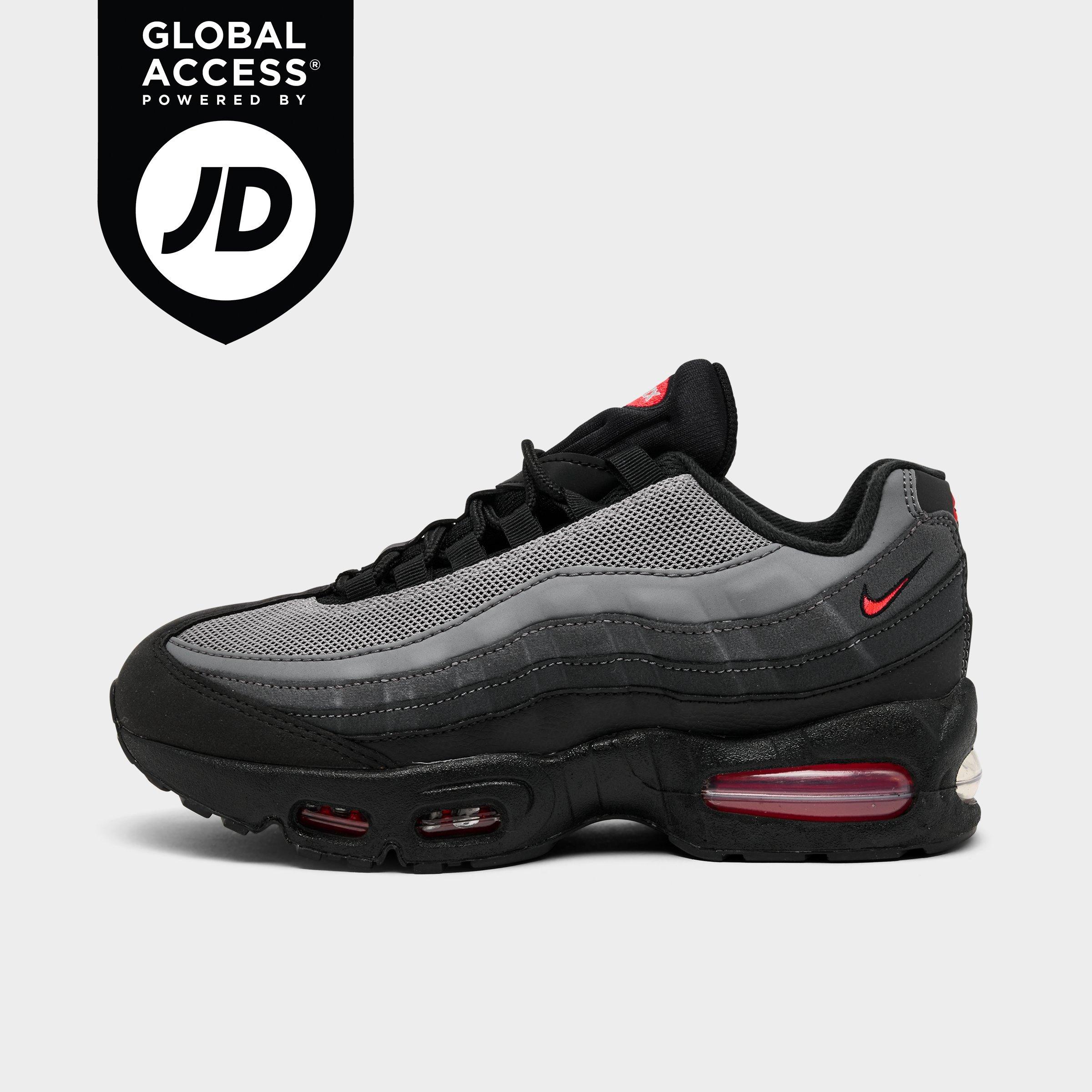 Nike Kids AIR MAX 95 BB in Black/Bright Crimson/Anthracite Size: 3.5