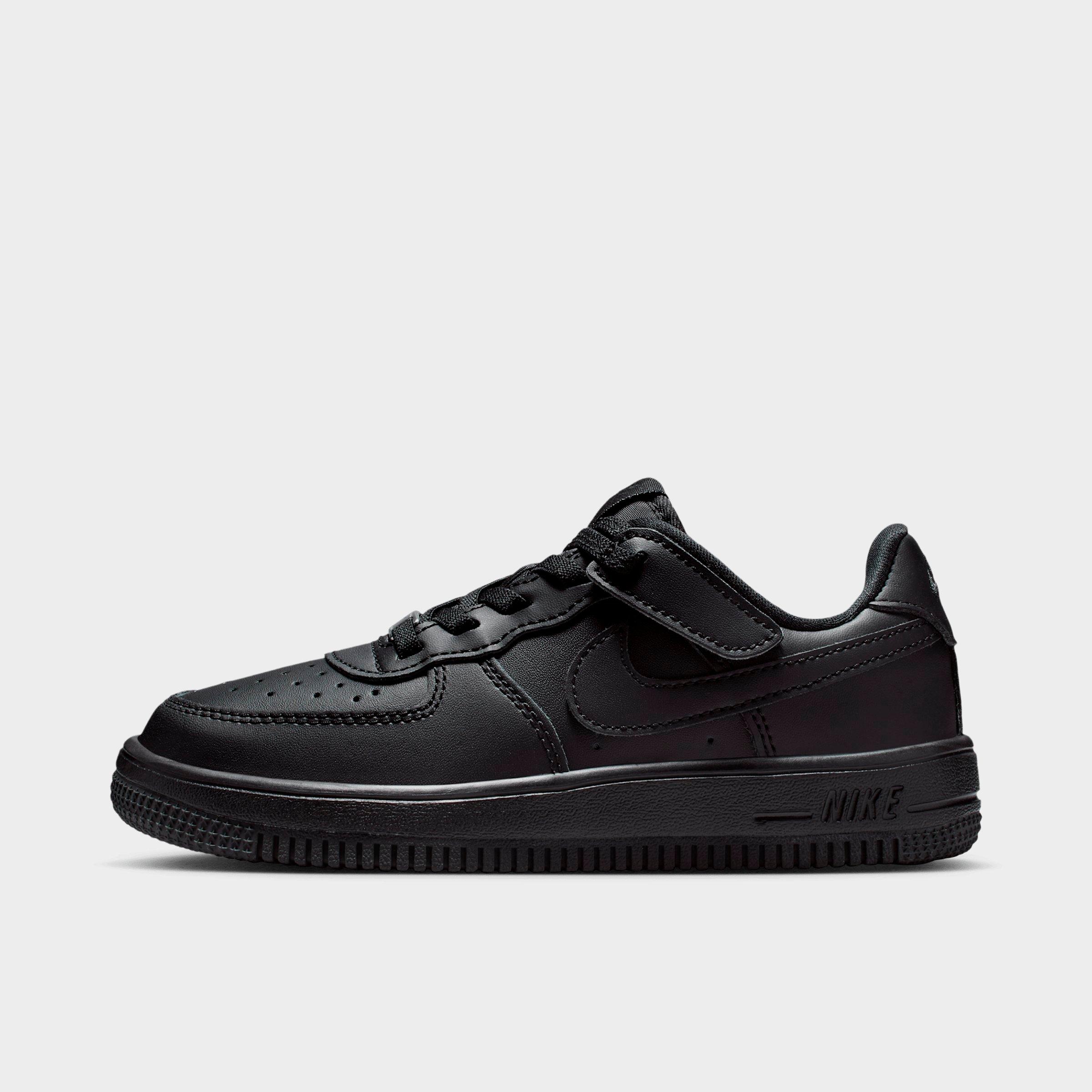 Nike Little Kids Force 1 Low EasyOn Stretch Lace Casual Shoes in Black Size: 13.5