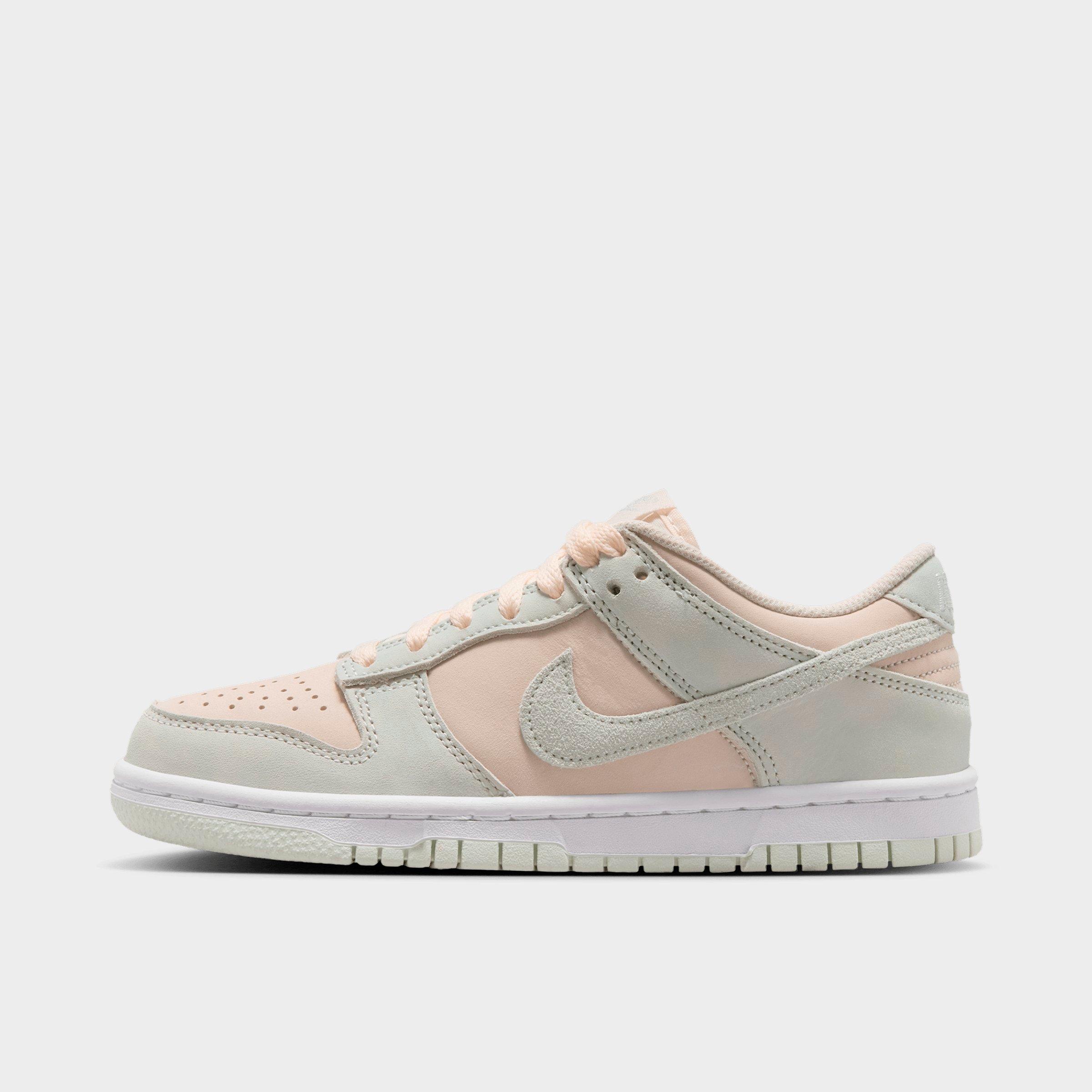 Nike Big Kids Dunk Low Next Nature Casual Shoes in Chalk/White/Barely Green Size: 3.5