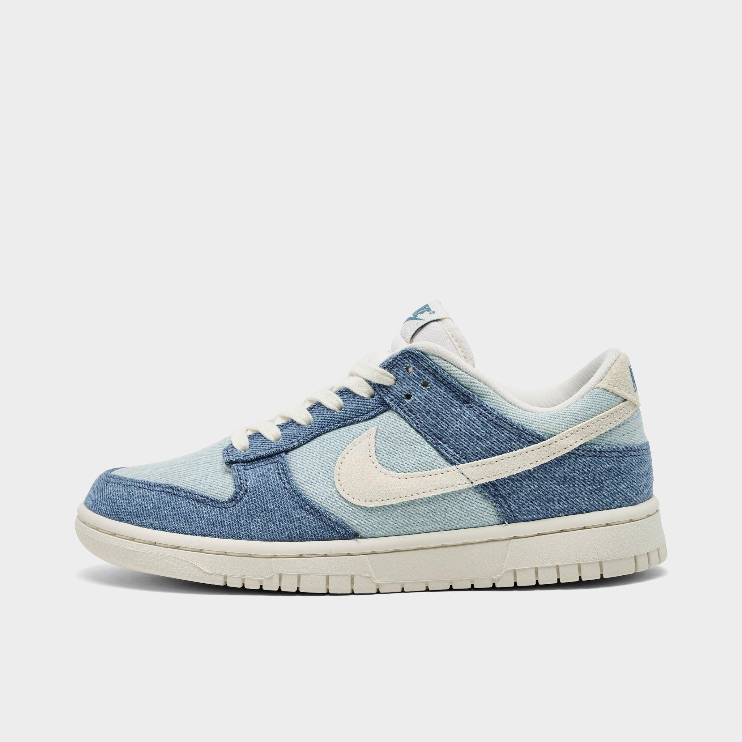 Nike Women’s Dunk Low Denim Casual Shoes in Smokey Blue/Denim Turquoise/Ochre Size: 5.0