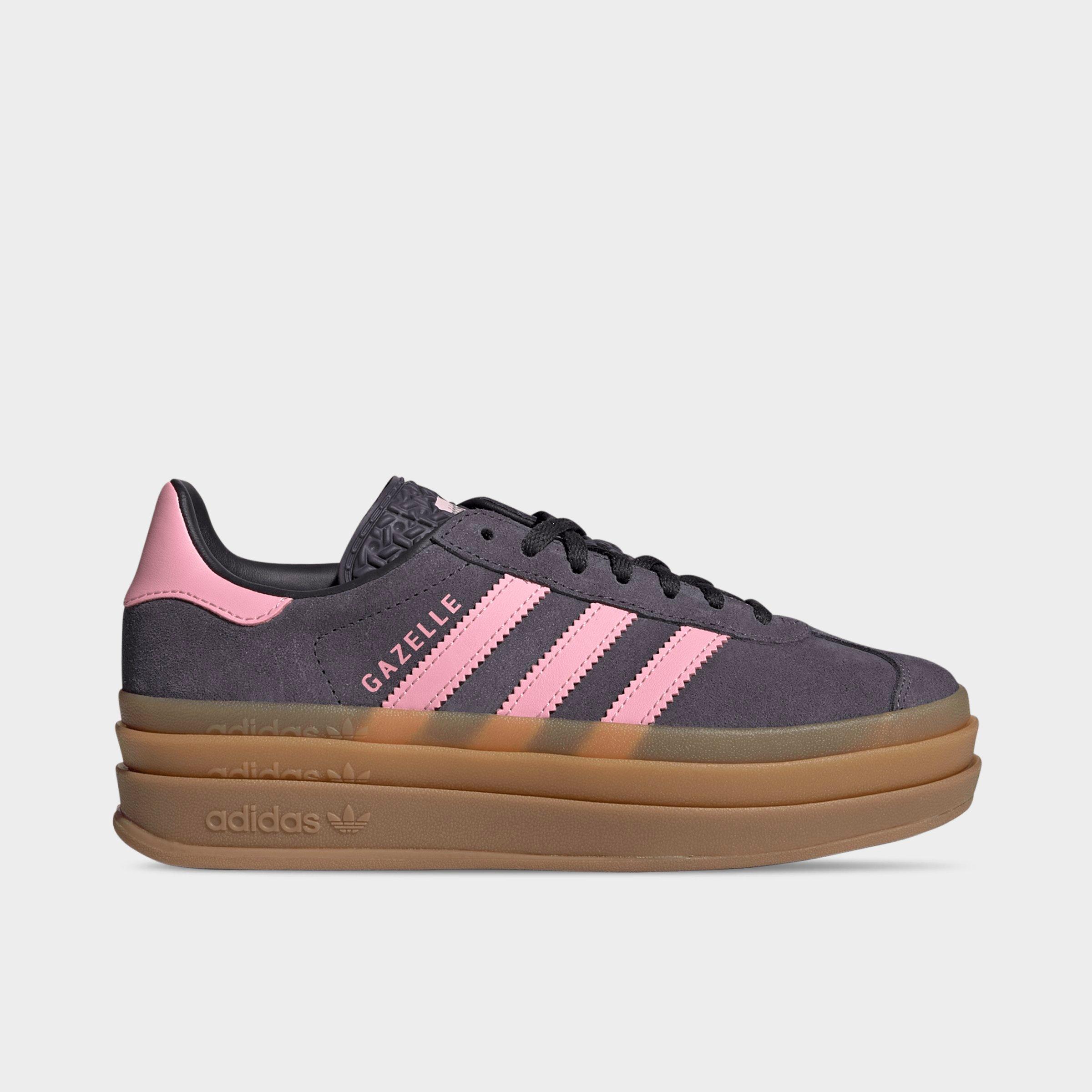 adidas Girls' Big Kids Originals Gazelle Bold Casual Shoes in Aurora Onix/Bliss Pink/Carbon Size: 4.0