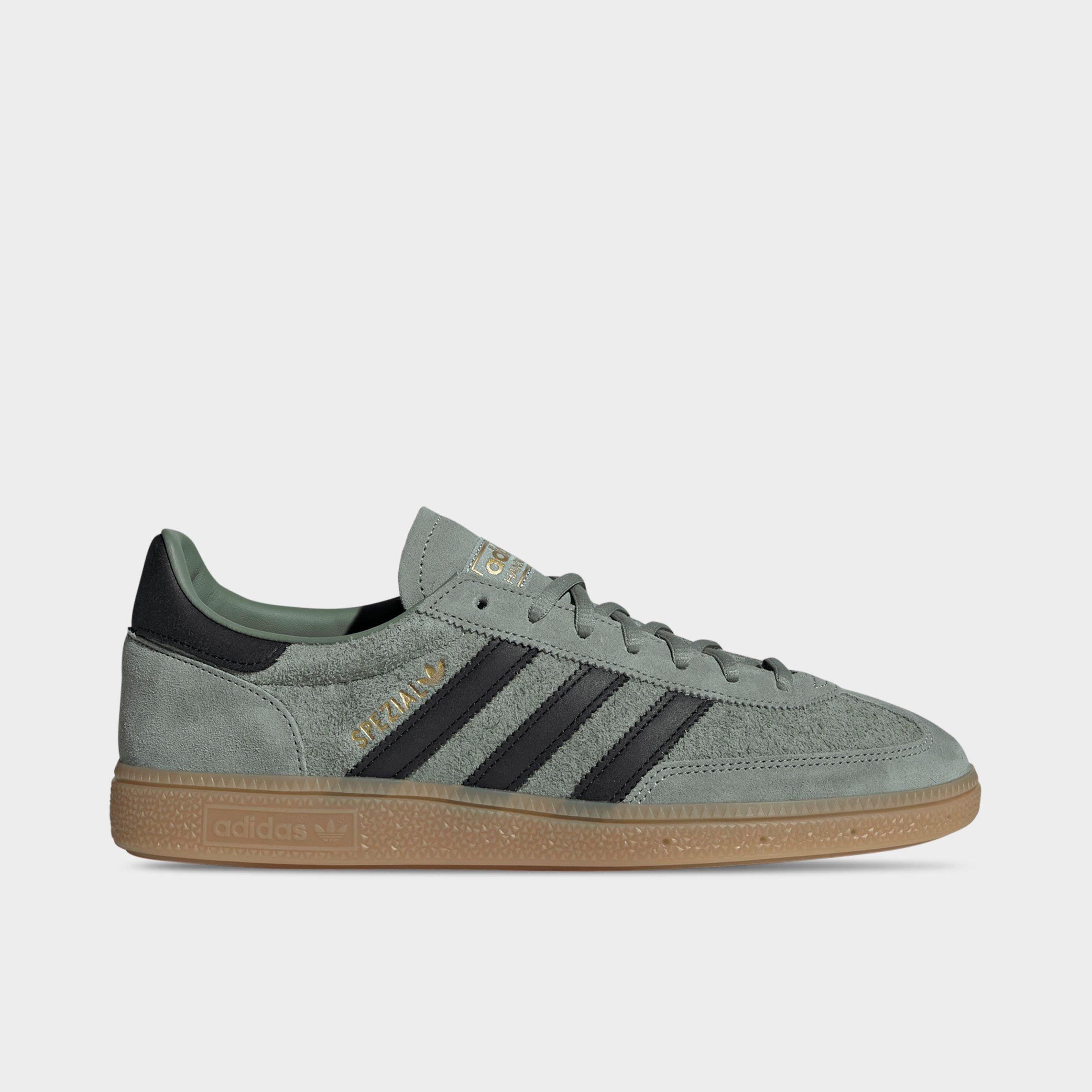 adidas Men's Originals Handball Spezial Casual Shoes in Silver Green/Core Black/Gum Size: 7.5