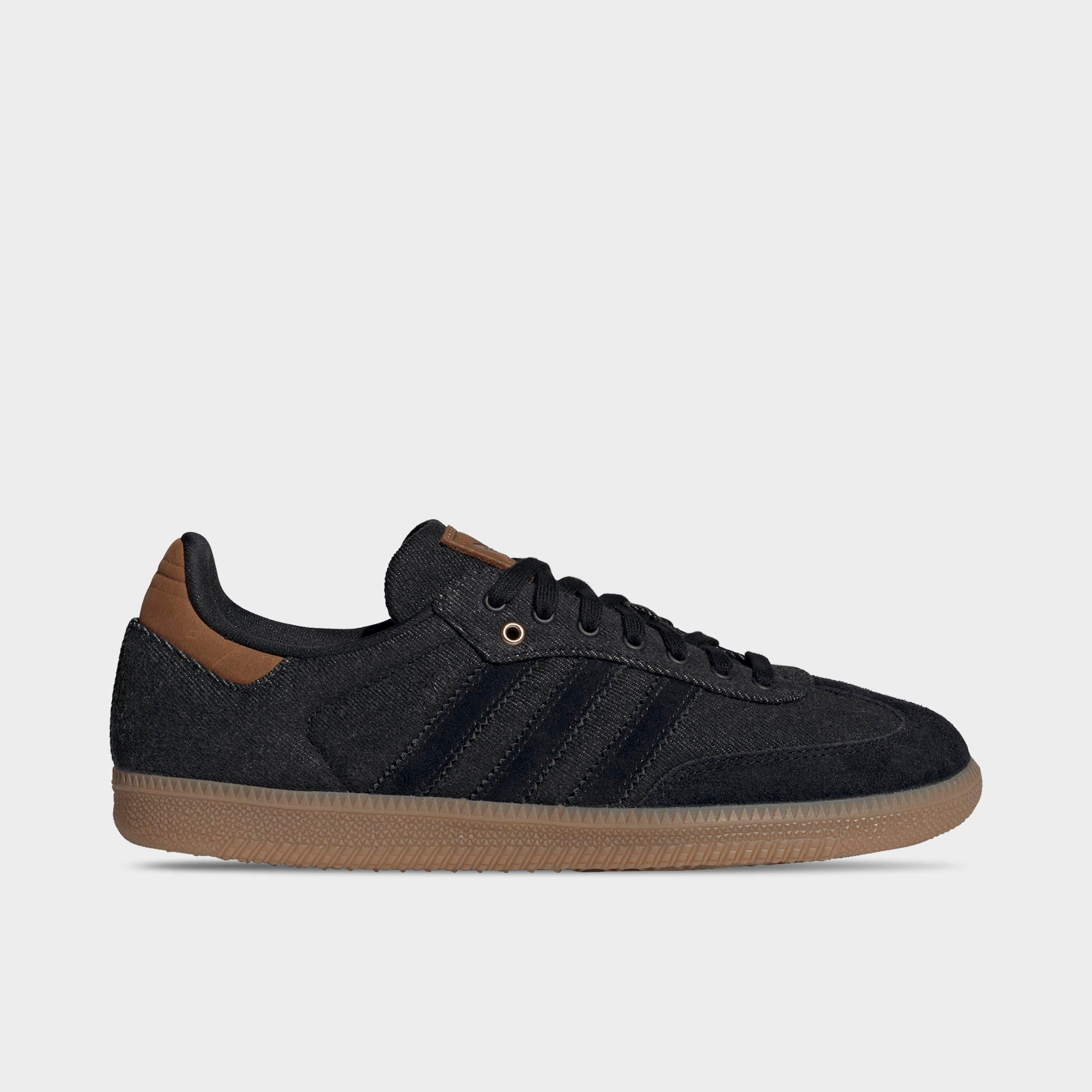 adidas Men's Originals Samba OG Denim Casual Shoes in Black Denim/Gum Size: 7.5