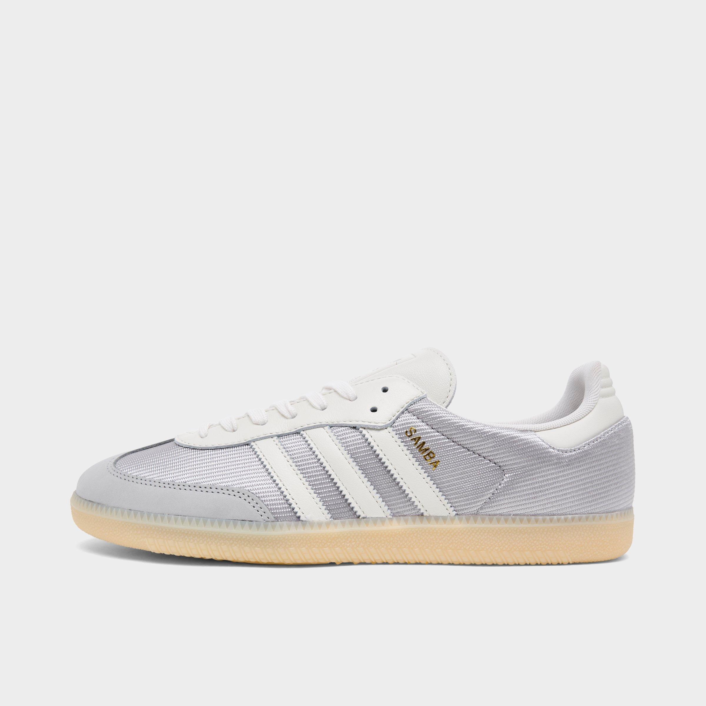 adidas Men's Originals Samba OG Nylon Casual Shoes in Grey/Chalk/White Size: 7.5