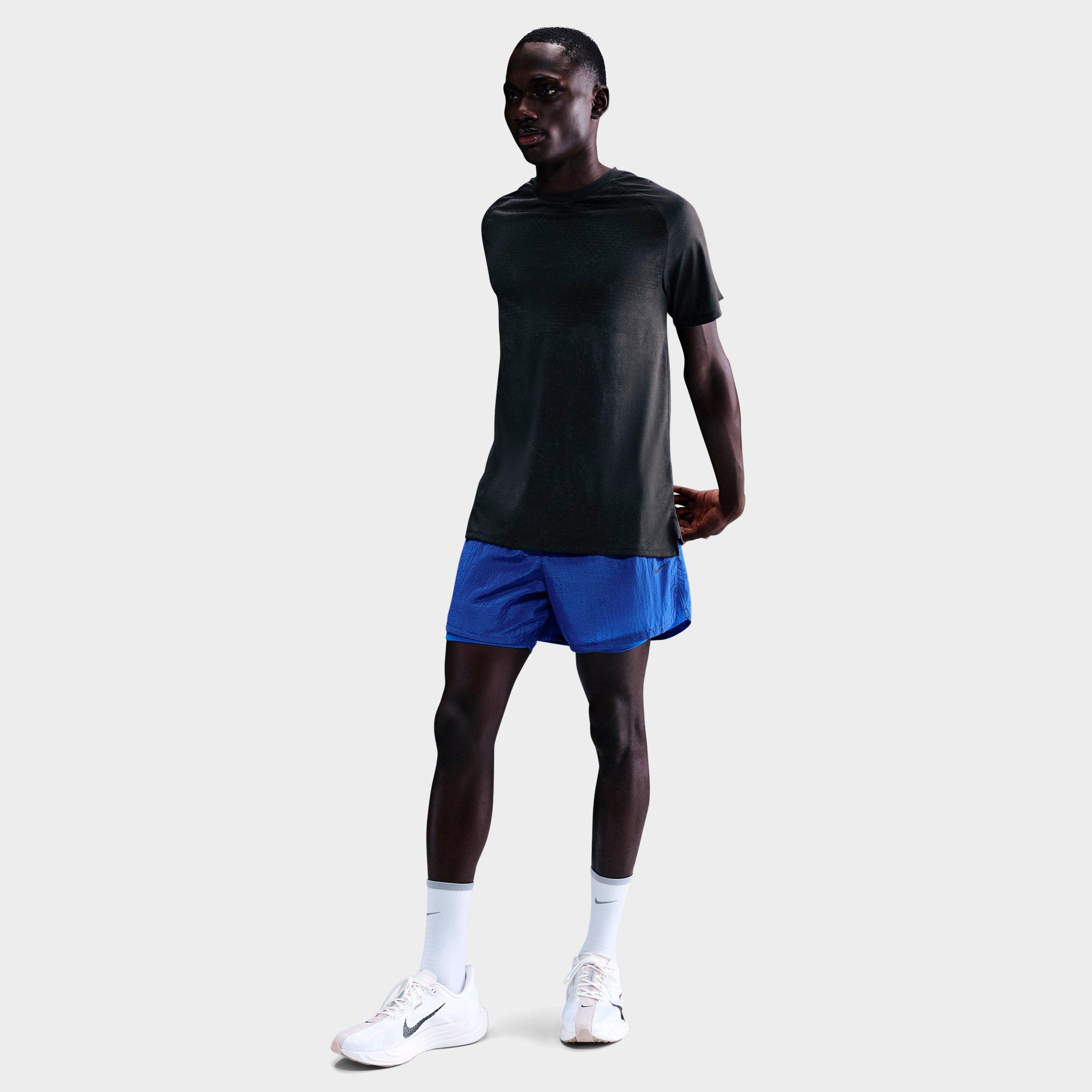 Nike Men's Stride Dri-FIT ADV Reflective Running Top in Off Noir Size: XS