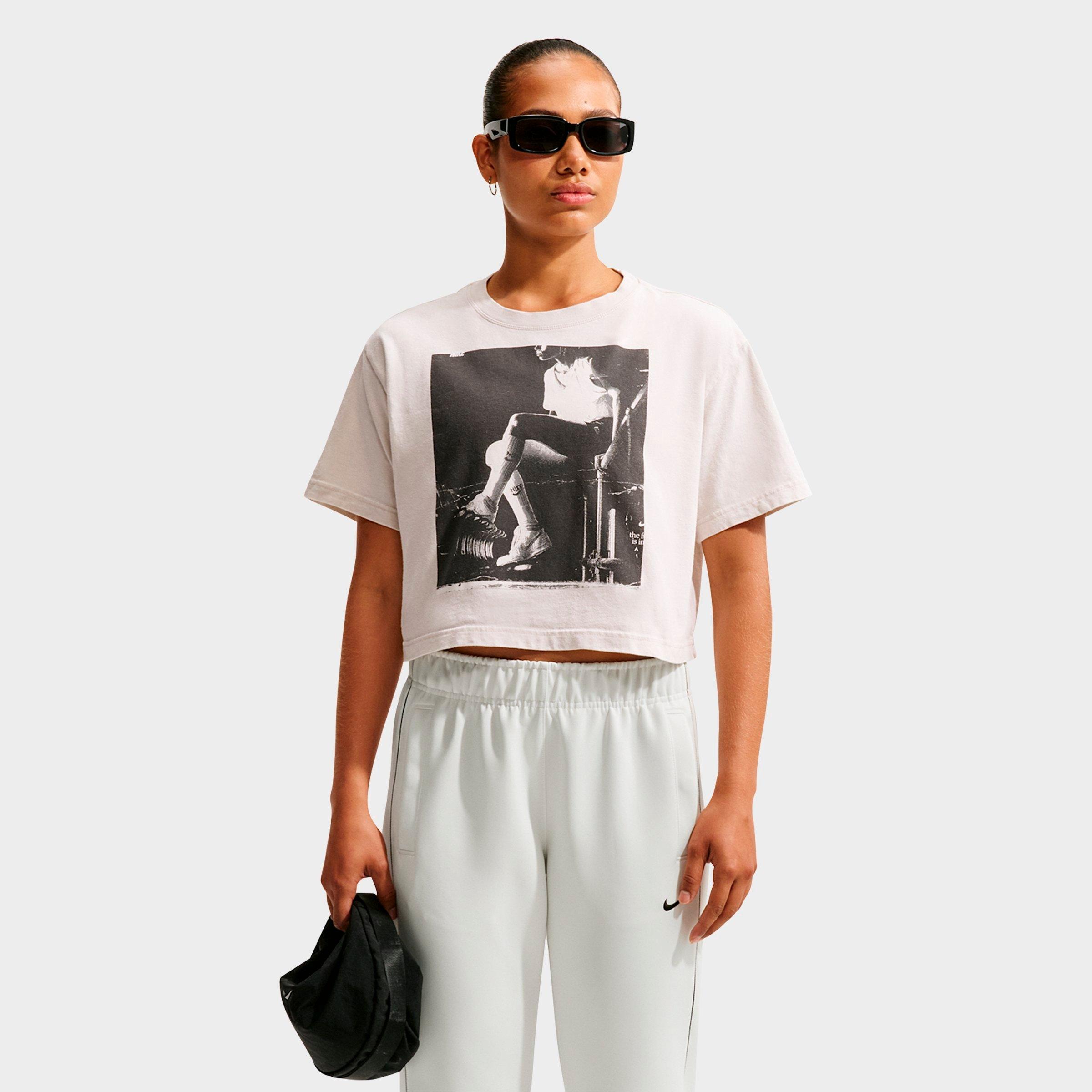 Nike Women's Basketball Photo T-Shirt in Light Bone Size: Small