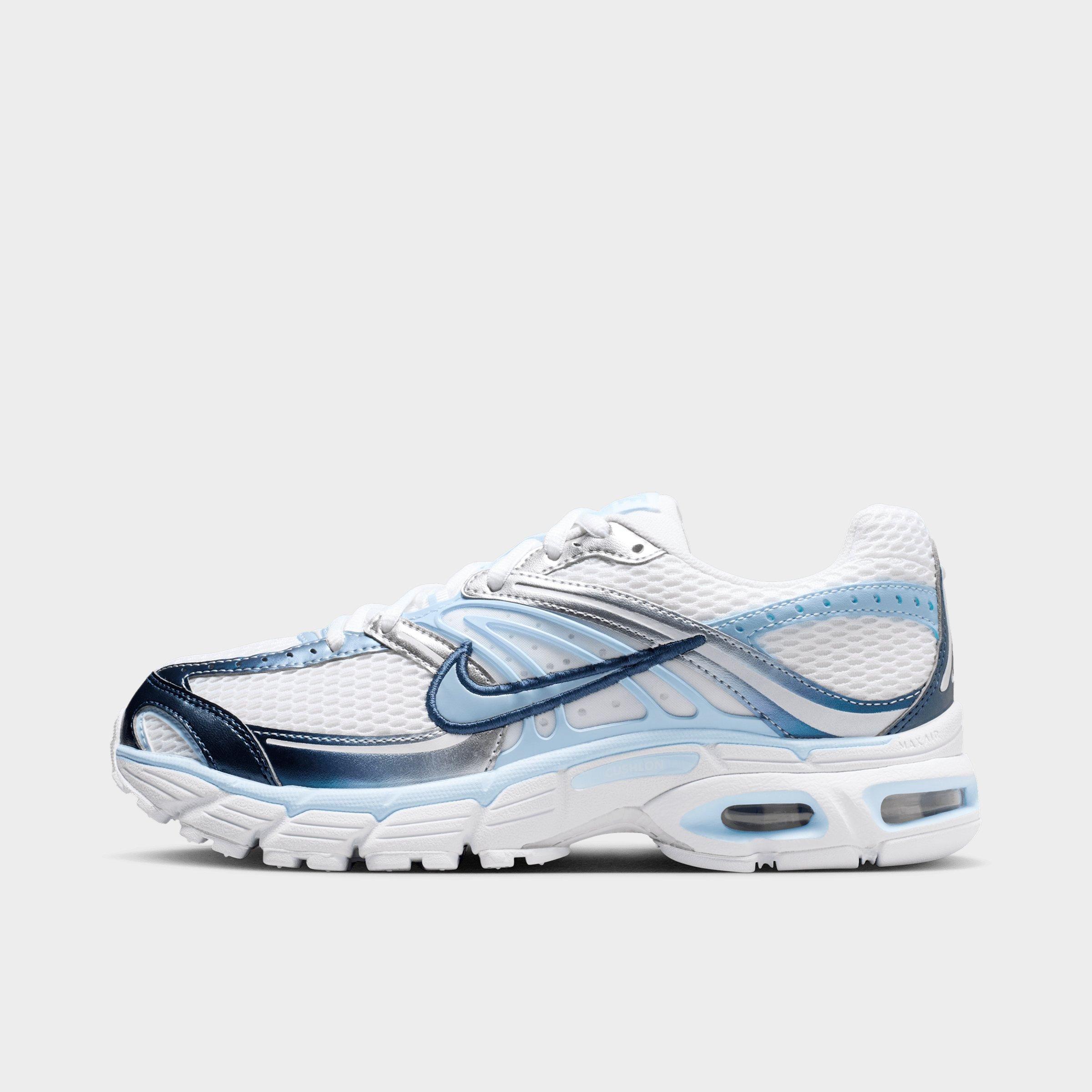 Nike Women's Air Max Moto 2K Casual Shoes in White/Metallic Silver/Midnight Navy Size: 9.0