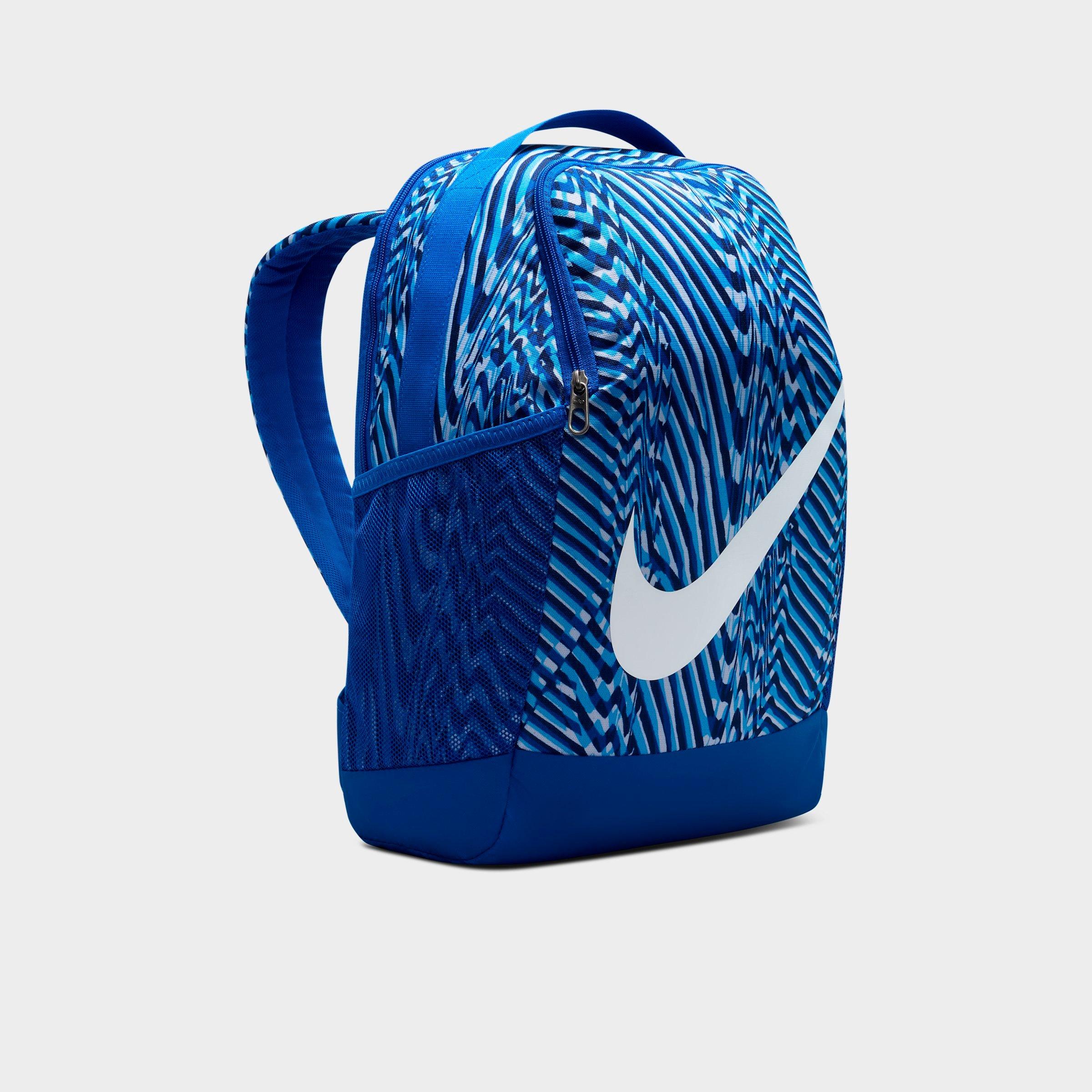Nike Kids Brasilia Allover Print Backpack (18L) in Game Royal/Midnight Navy/White