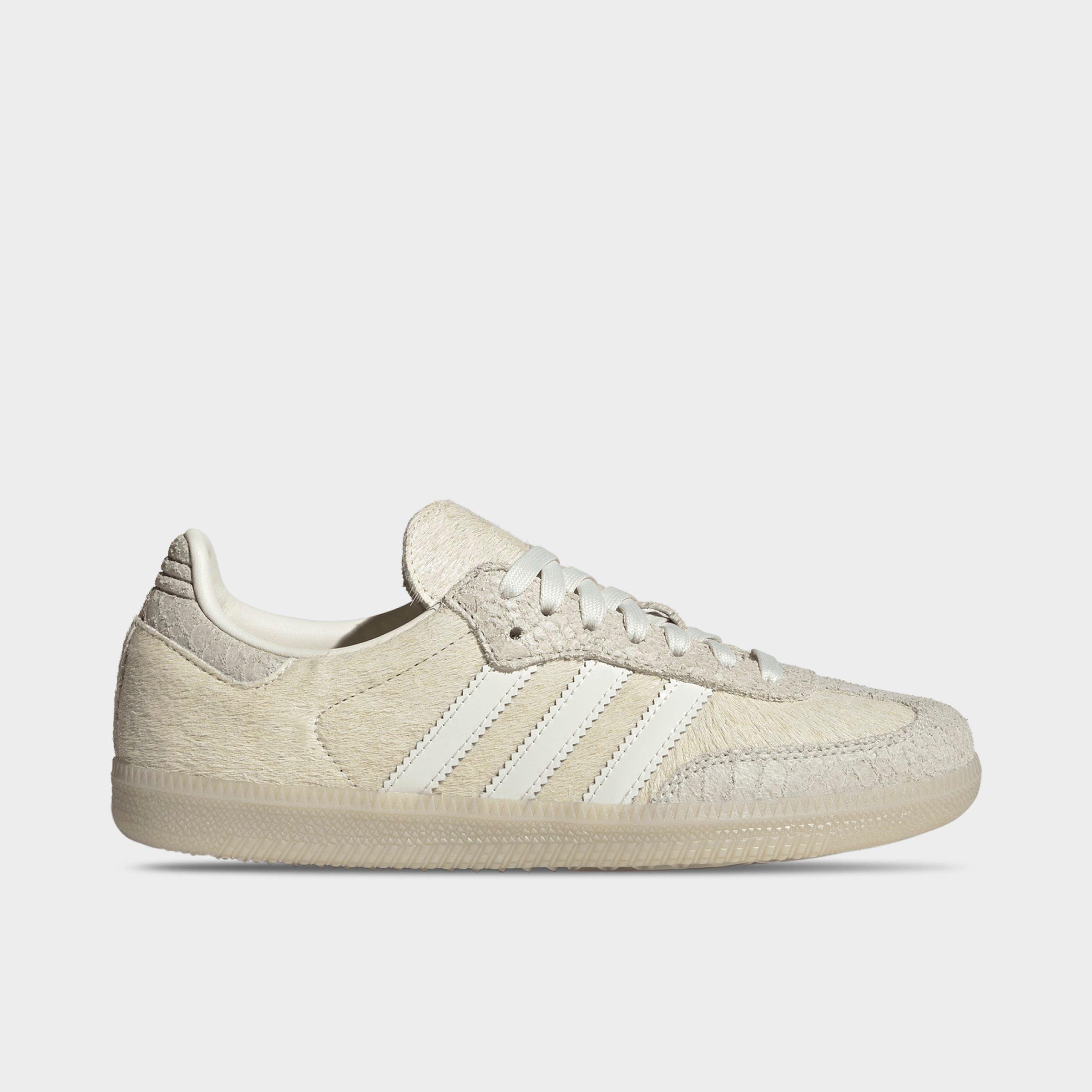 adidas Women's Originals Samba OG Casual Shoes in Off White/Off White/Crystal Linen Size: 8.5