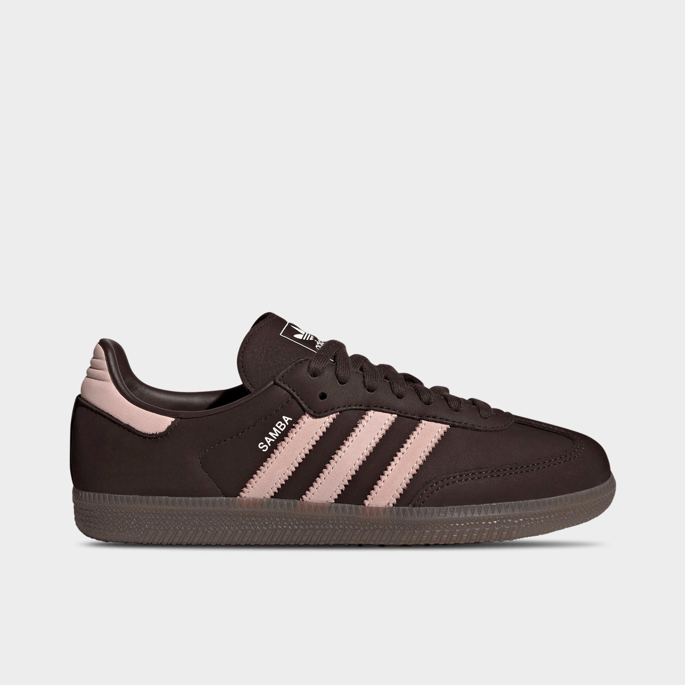 adidas Women's Originals Samba OG Casual Shoes in Aurora Coffee/Sandy Pink/Cloud White Size: 7.5