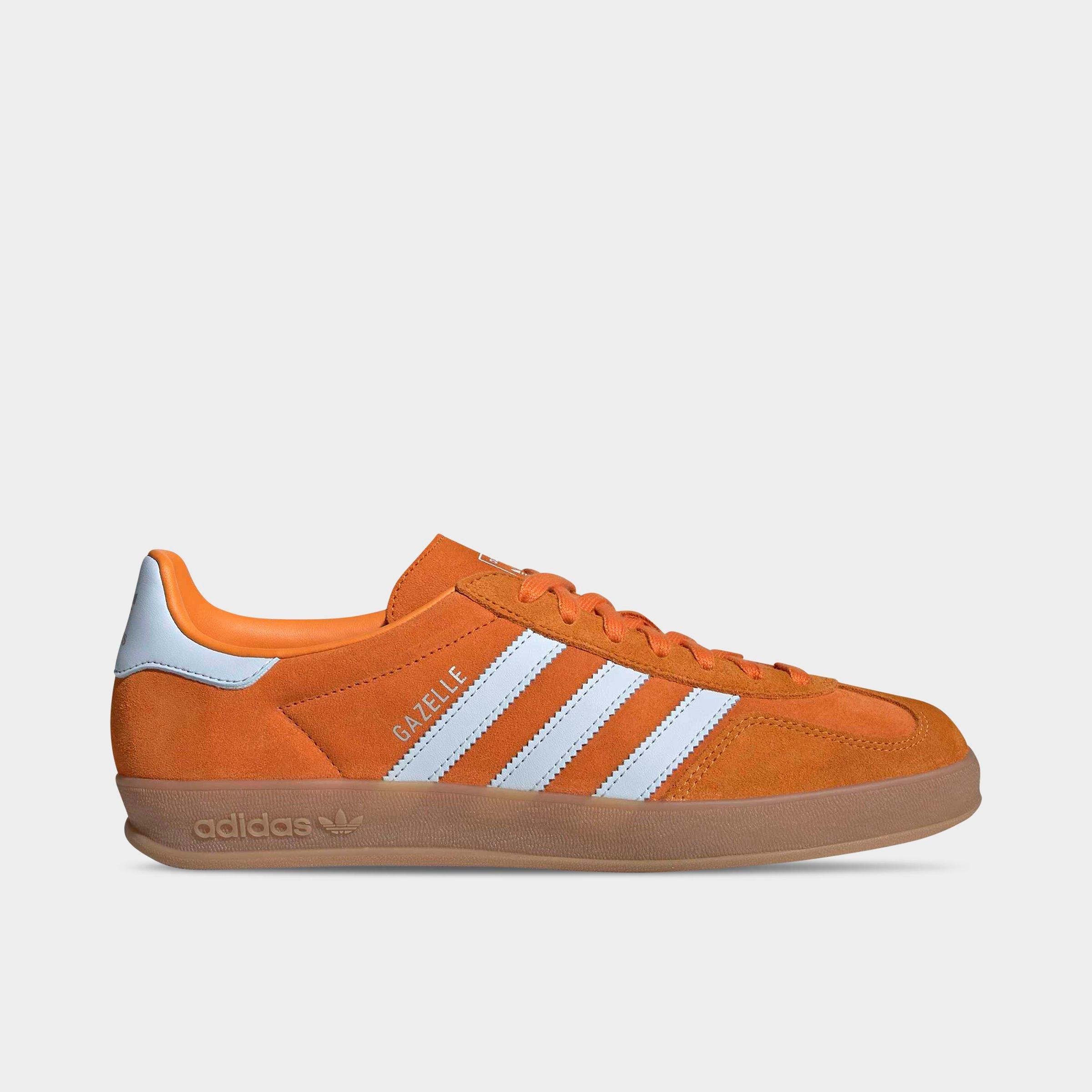 adidas Men's Originals Gazelle Indoor Casual Shoes in Unity Orange/Crystal Sky/Gum Size: 7.5