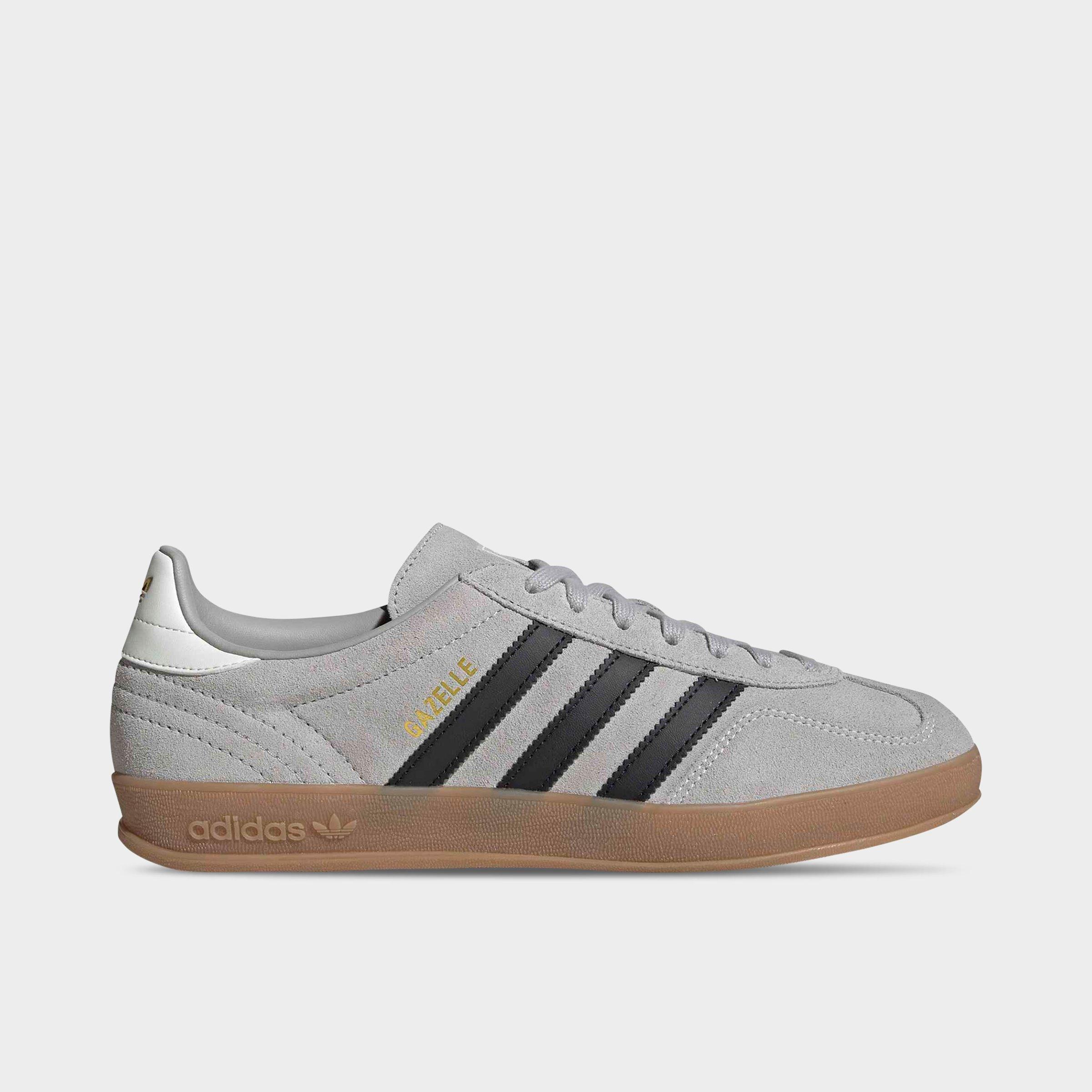 adidas Men's Originals Gazelle Indoor Casual Shoes in Grey/Black/Gum Size: 7.5