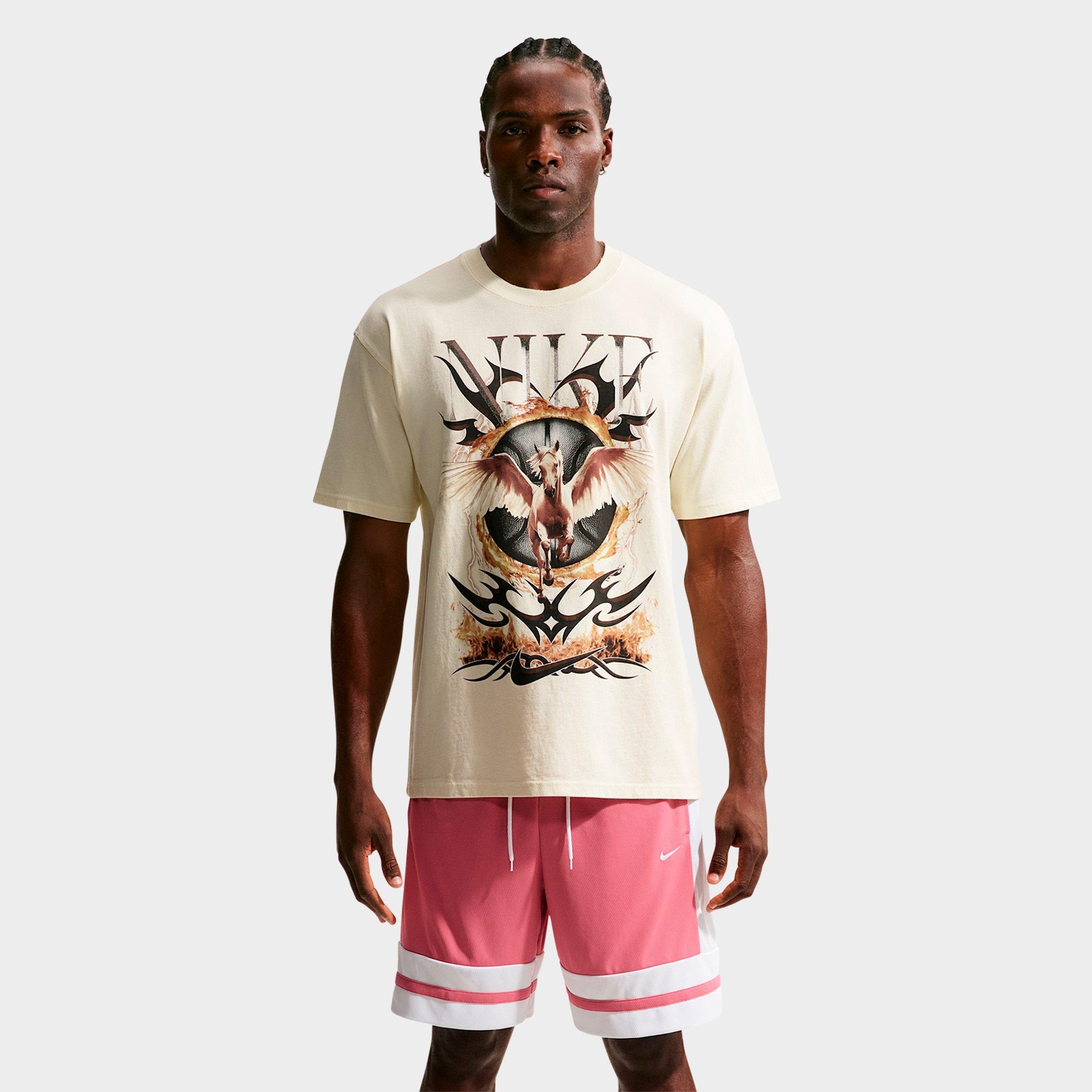 Nike Men's Wings Graphic Basketball T-Shirt in Coconut Milk Size: Large