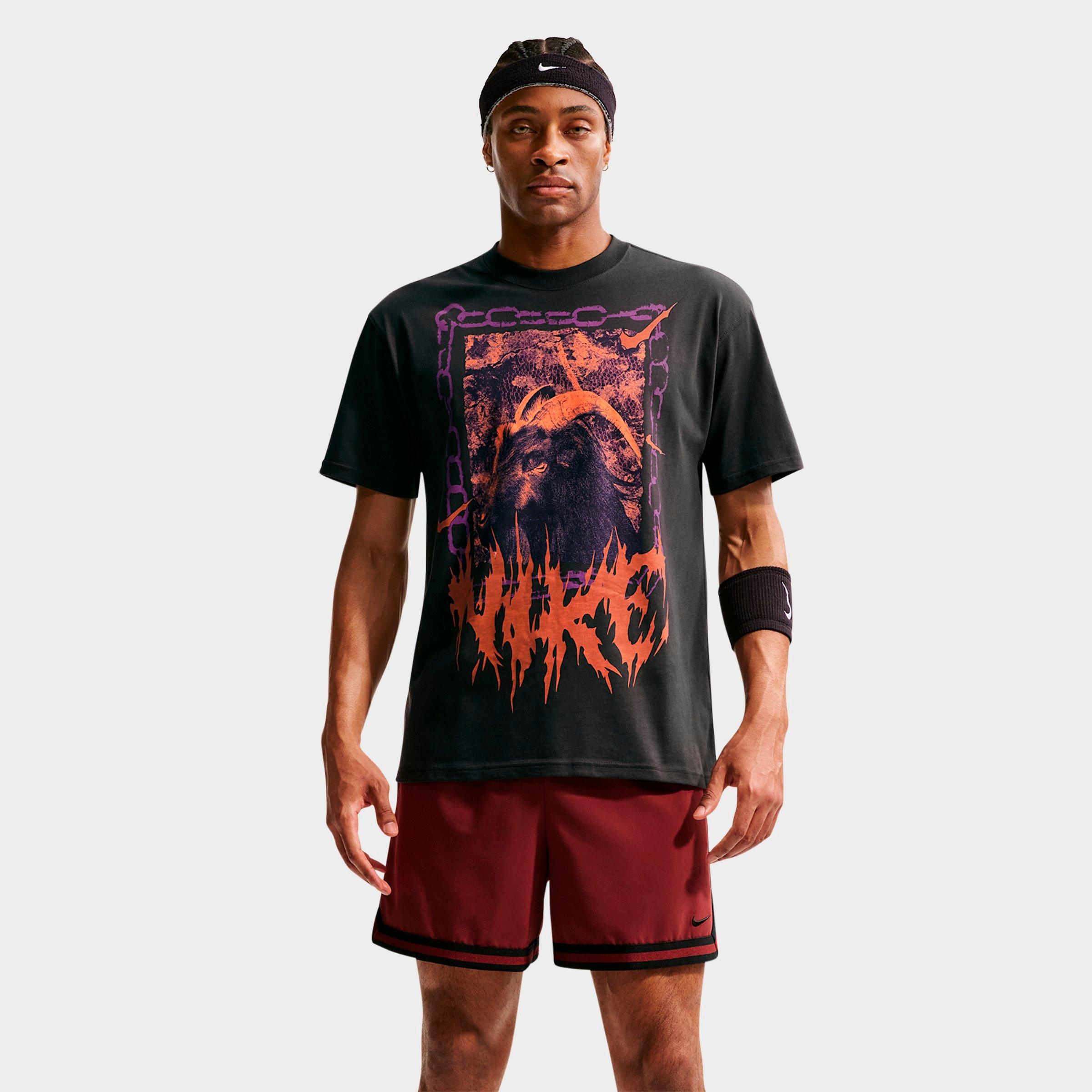 Nike Men's Basketball Goat Graphic T-Shirt in Off Noir Size: Small