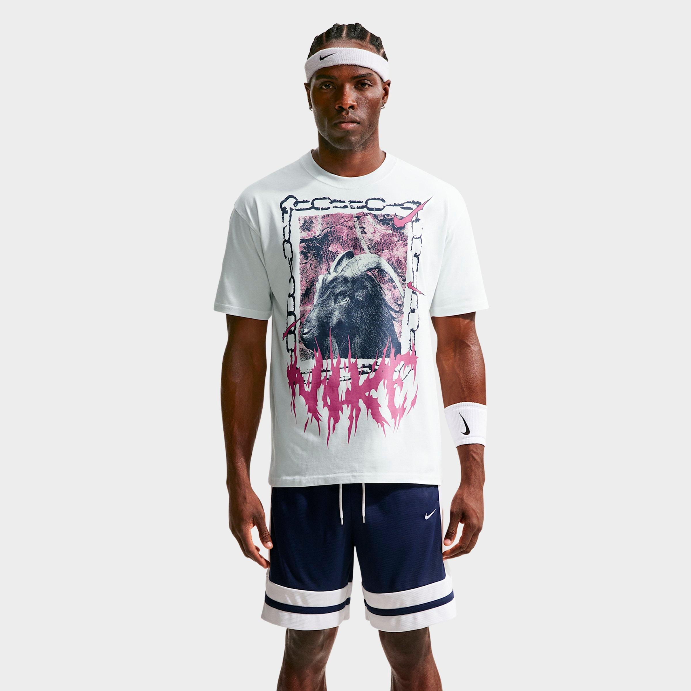 Nike Men's Basketball Goat Graphic T-Shirt in Summit White Size: Medium
