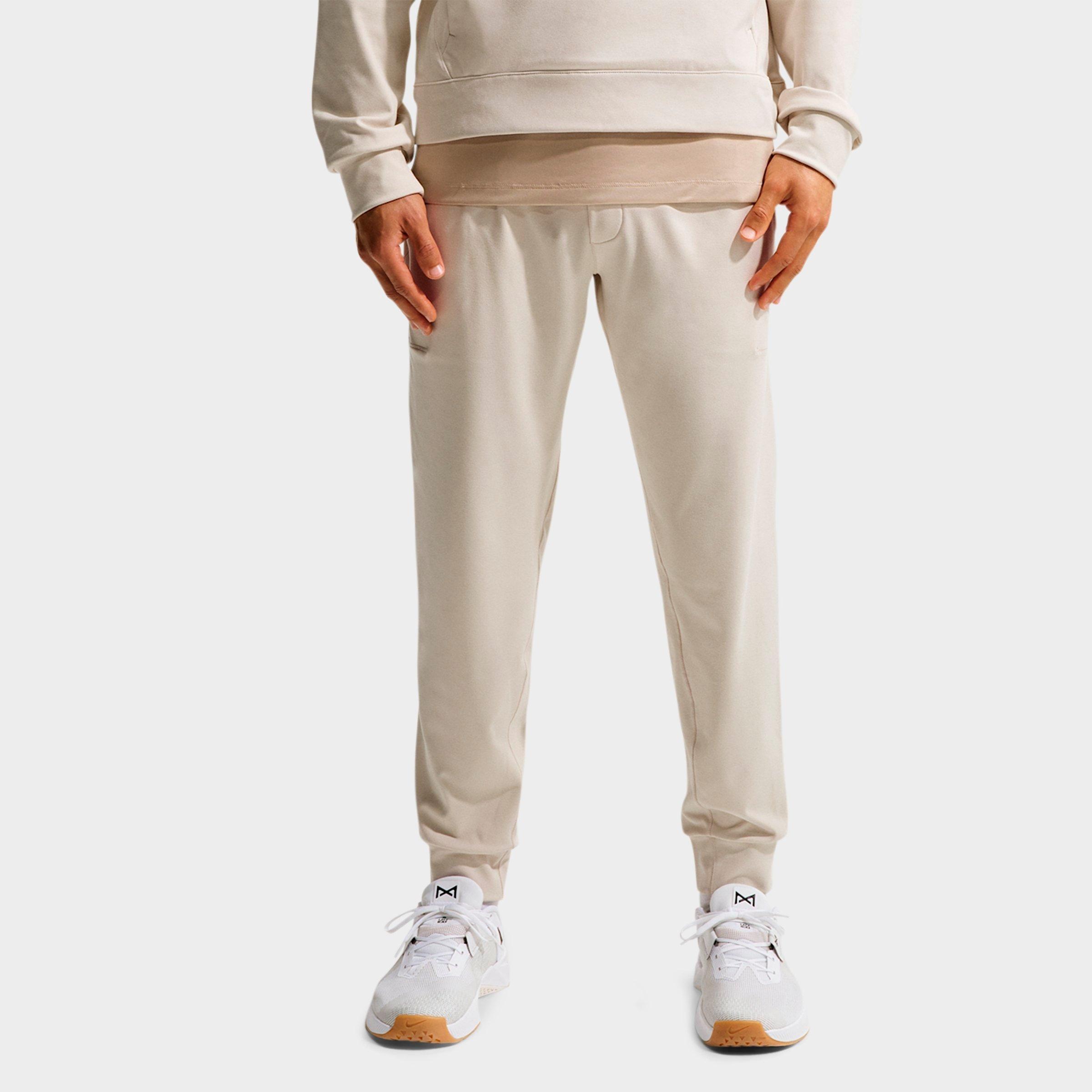 Nike Men's Primary NanoKnit Dri-FIT UV Protection Performance Jogger Pants in Light Orewood Brown/Sail/Heather Size: Large