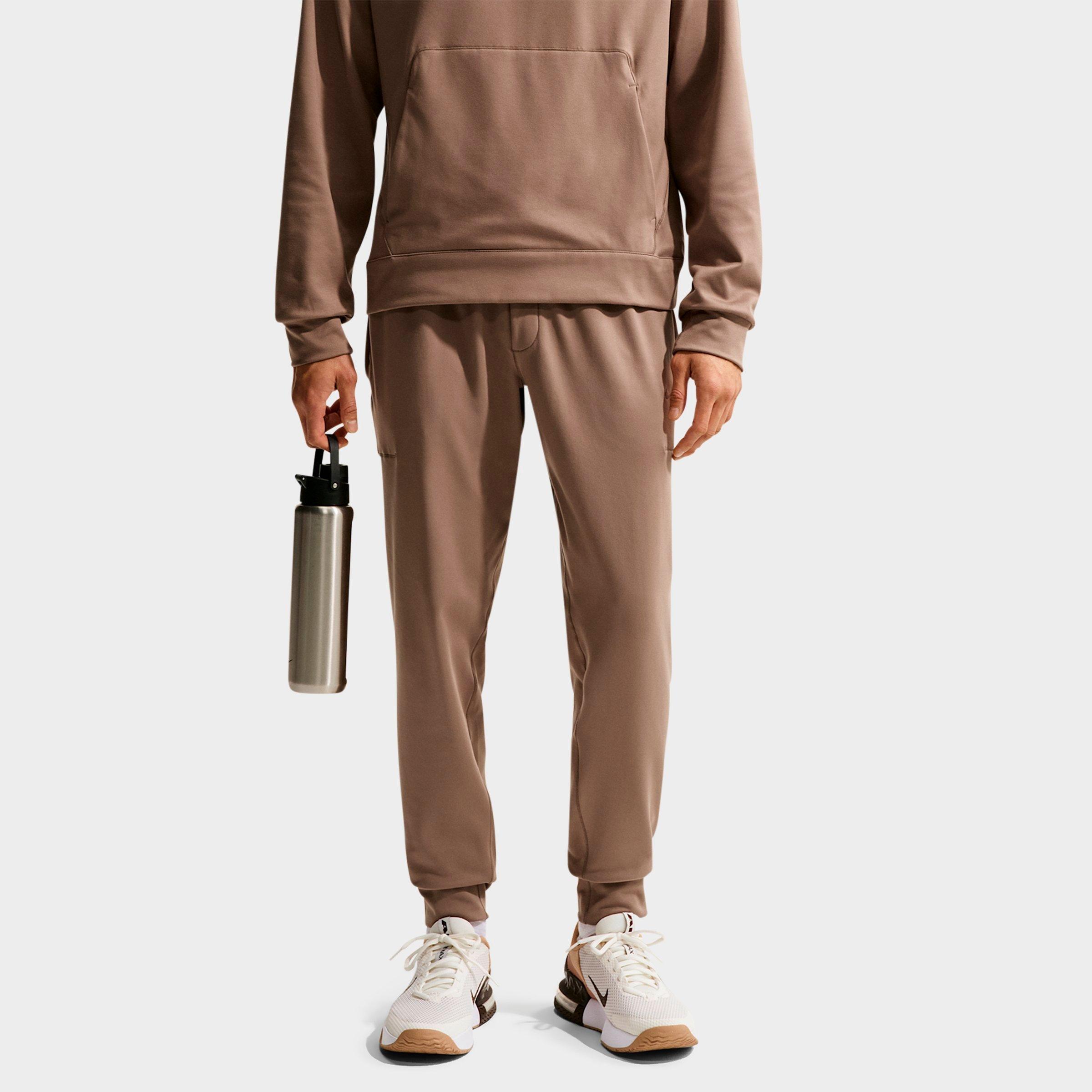 Nike Men's Primary NanoKnit Dri-FIT UV Protection Performance Jogger Pants in Mink Brown/Mink Brown Size: Small