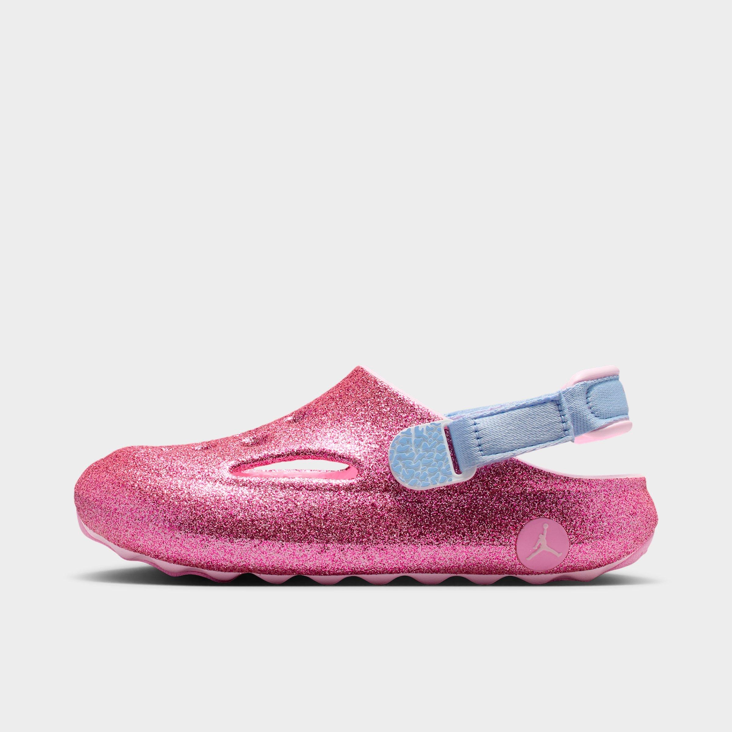 Jordan Girls' Little Kids Hydrip Sandals in Pink Foam/Pink Foam/Cobalt Bliss Size: 13.0