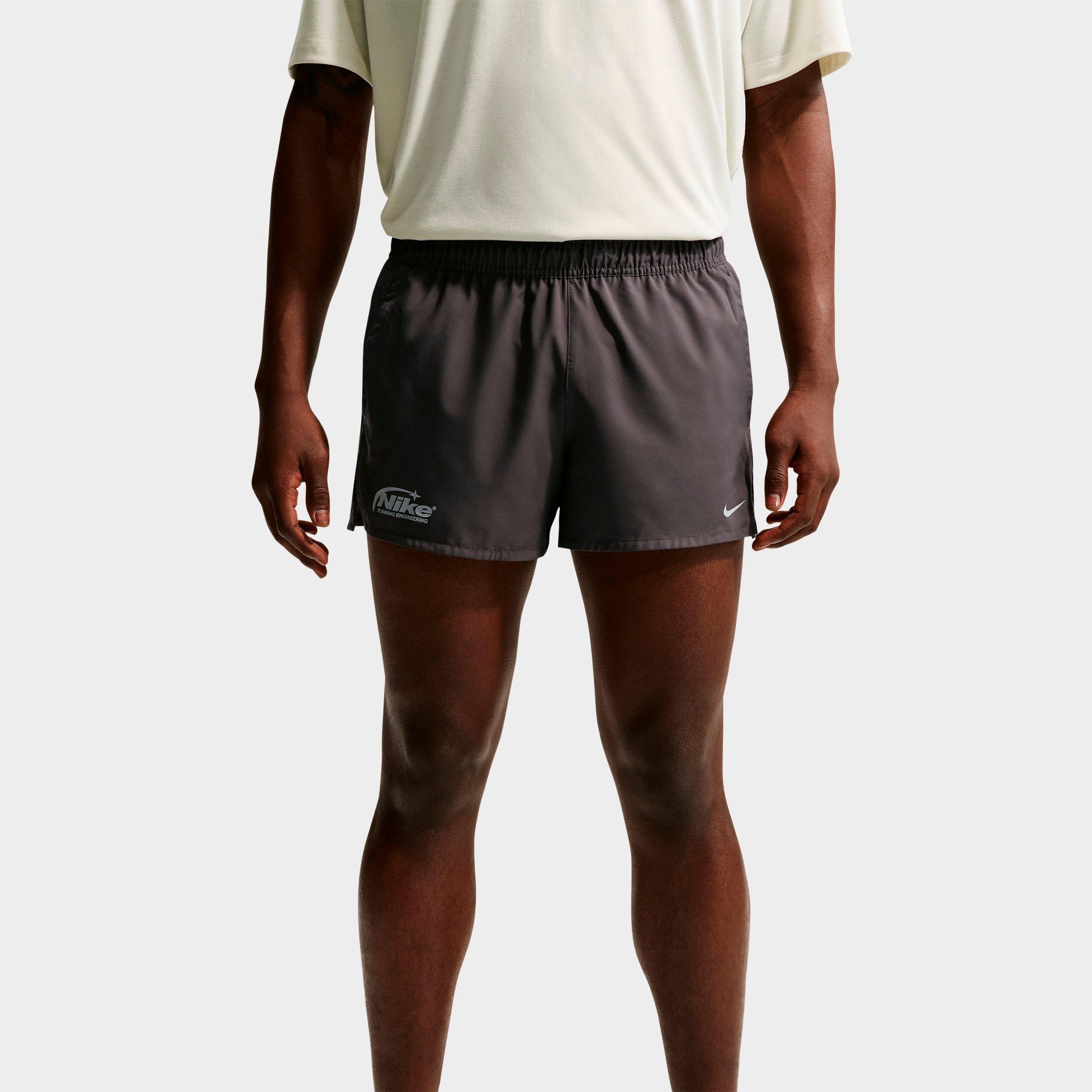 Nike Men's Disrupt Dri-FIT 3" Brief-Lined Running Shorts in Medium Ash/Medium Ash/Black Size: 3XL