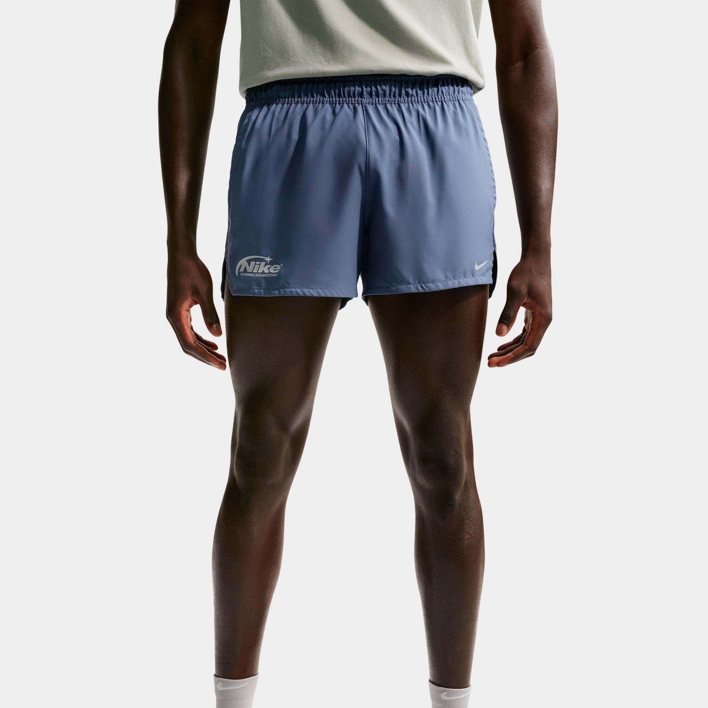 Nike Men's Disrupt Dri-FIT 3" Brief-Lined Running Shorts in Diffused Blue/Medium Ash/Black Size: L Tall