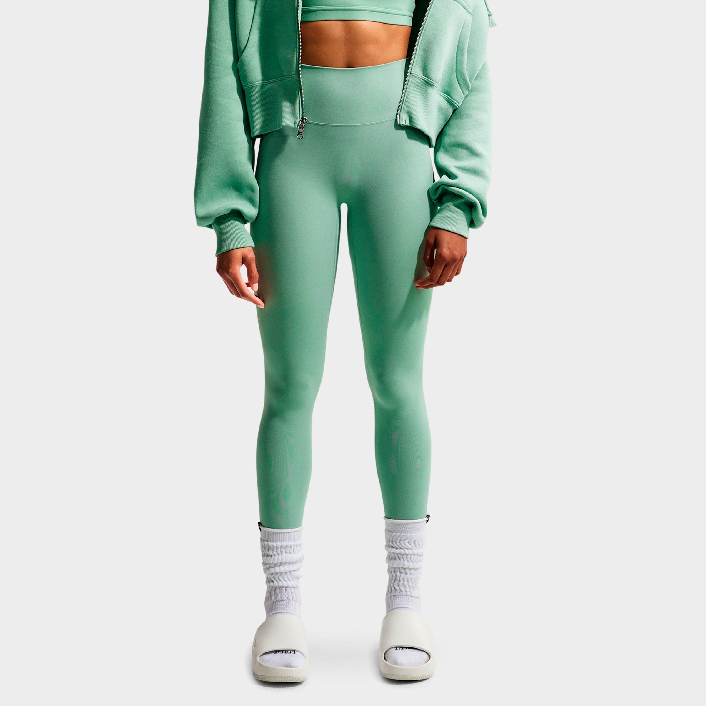 Nike Women's Zenvy Seamless Front High-Waisted Full-Length Leggings in Steam/White Size: Small