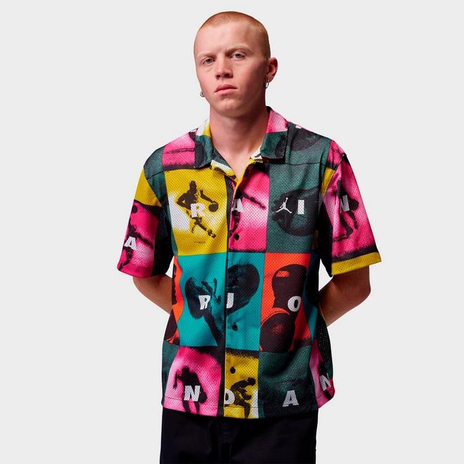 Men's Jordan Brooklyn Graphic Button-Up Camp Shirt
