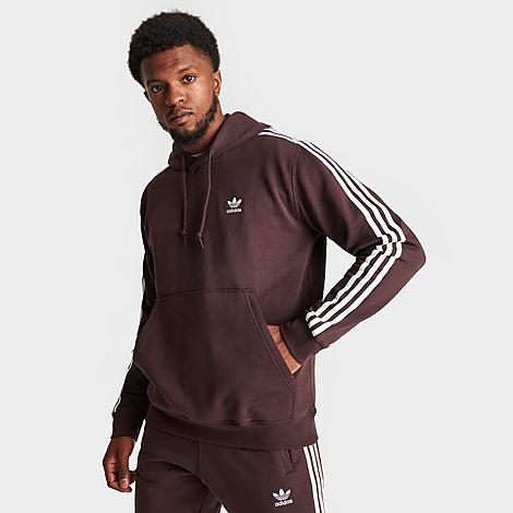 Shop Adidas Originals Adidas Men's Originals Adicolor Classics 3-stripes Hoodie In Shadow Brown