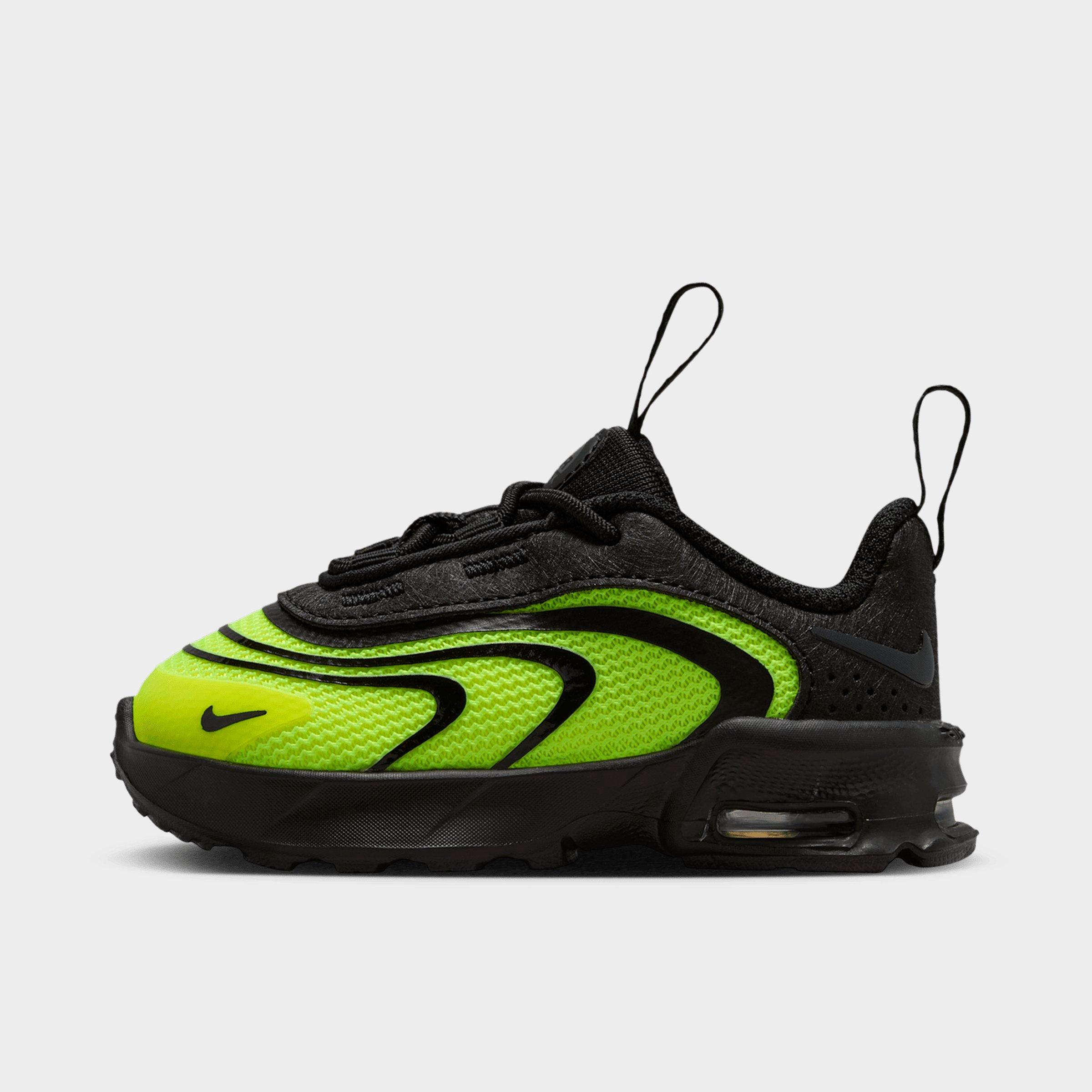 Nike Infant and Kids Toddler Air Max Fire Stretch Lace Casual Shoes in Volt/Barely Volt/Black Size: 2.0