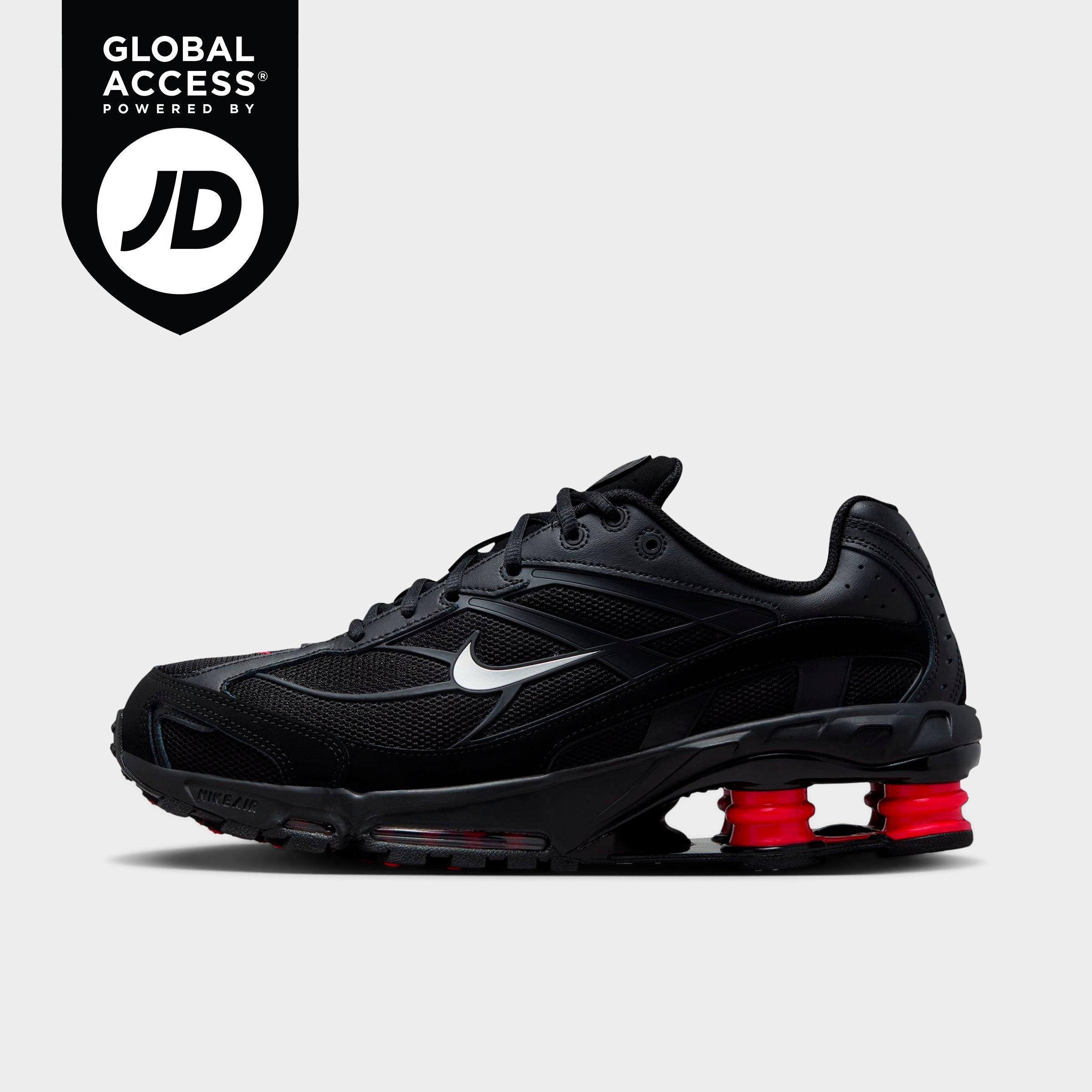 Nike Men's Shox Ride 2 Casual Shoes in Black/University Red/Medium Ash Size: 8.0