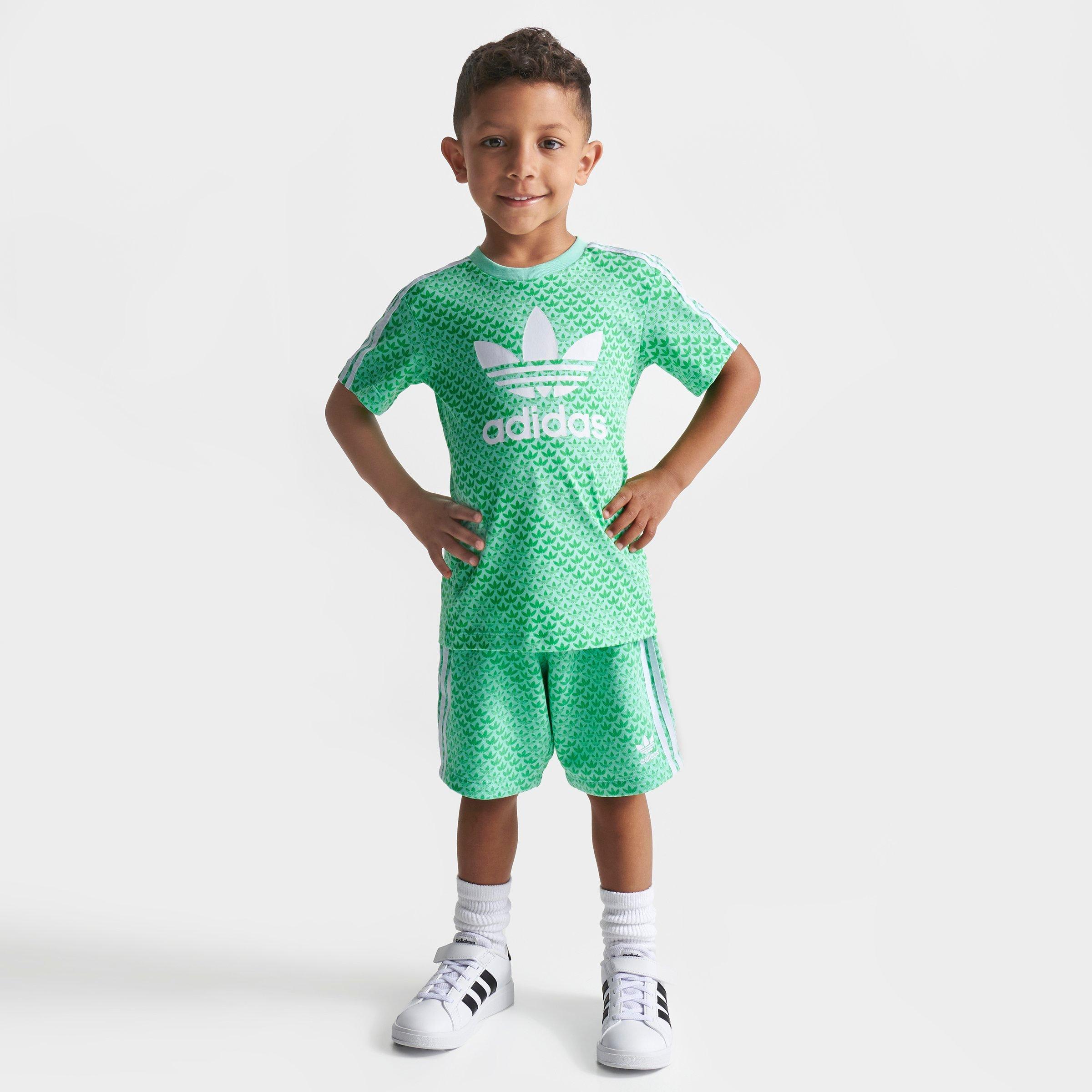 Adidas Babies' Adidas Infant Originals Monogram T-shirt And Shorts Set Size 2 T In Green | ModeSens