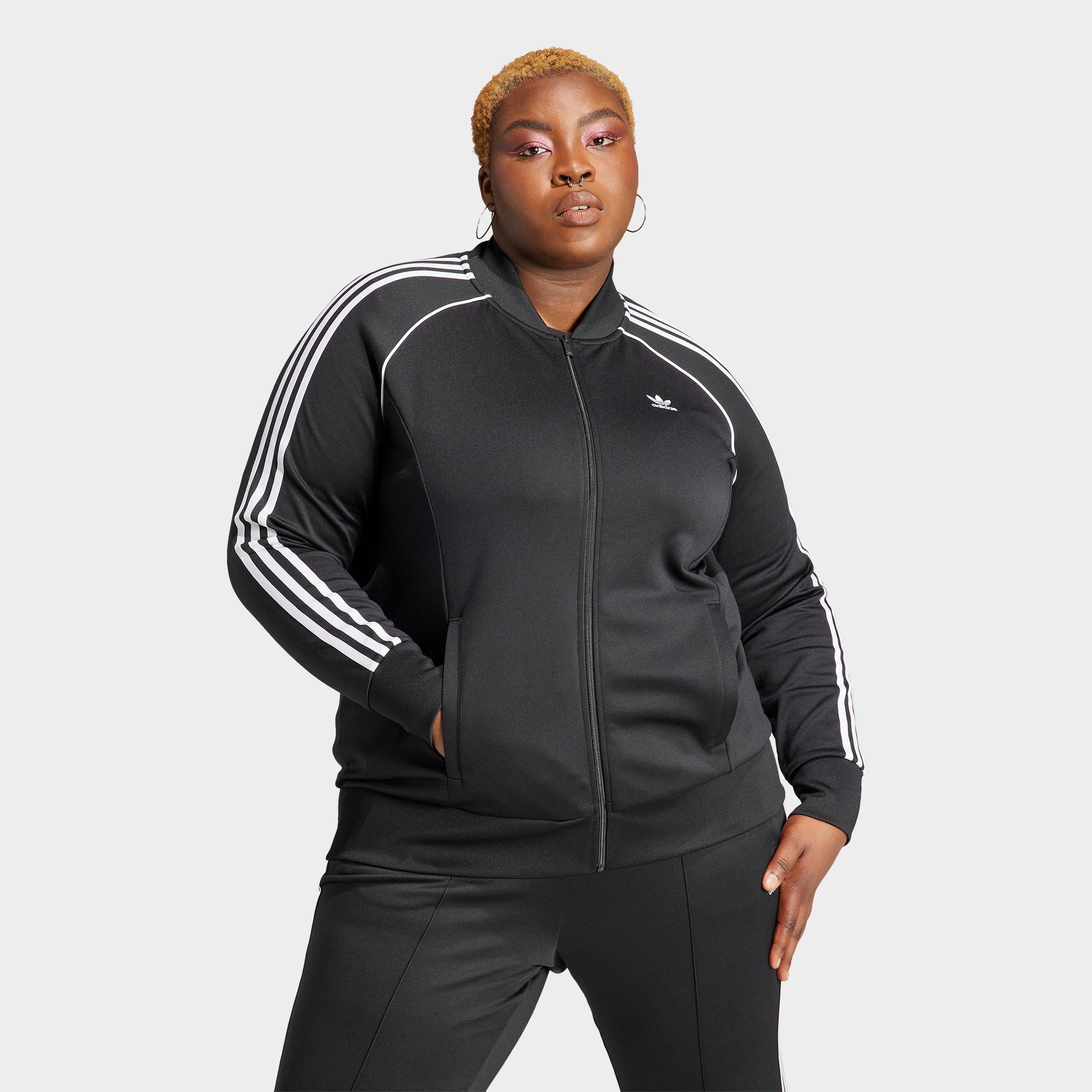 Adidas Originals Adidas Women's Adicolor Classics Superstar Track Top (plus Size) In Black