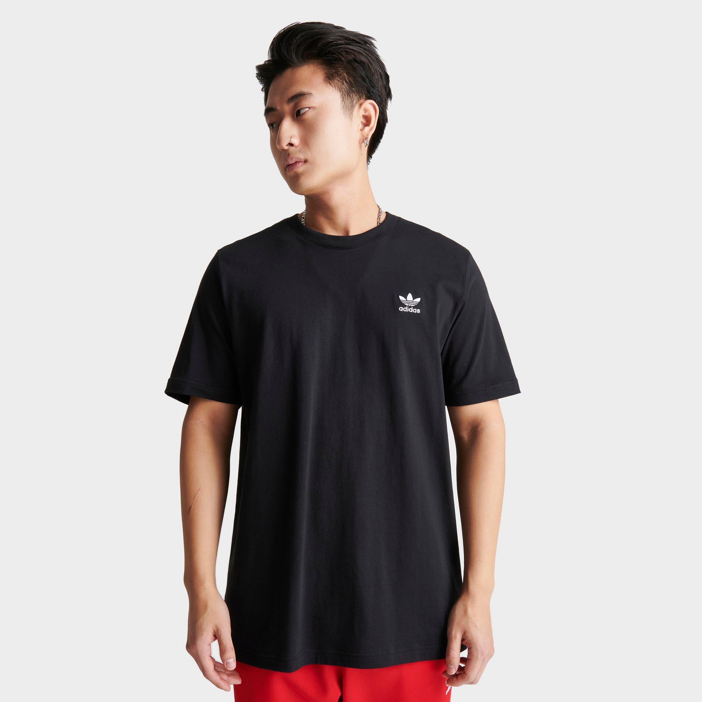 Essentials ModeSens Tee Black Adidas Trefoil Man Size S Cotton Originals T-shirt |