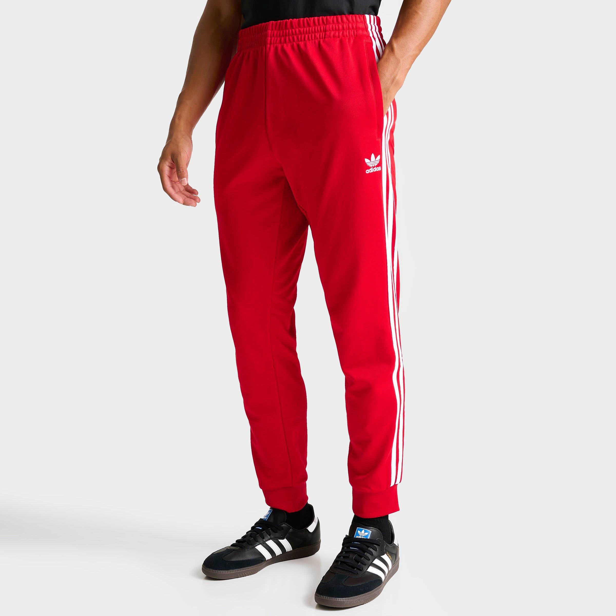 Adidas sst track on sale pants mens red