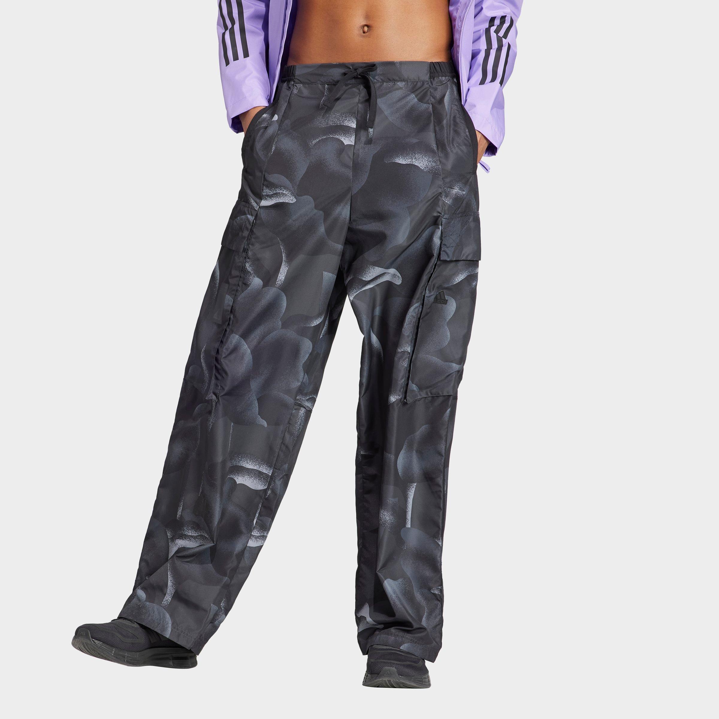 Adidas Originals City Escape Cargo Printed Casual Pants In Black/multicolor