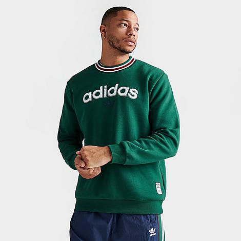 Adidas Originals Adidas Men's Originals Collegiate Crewneck Sweatshirt In Collegiate Green