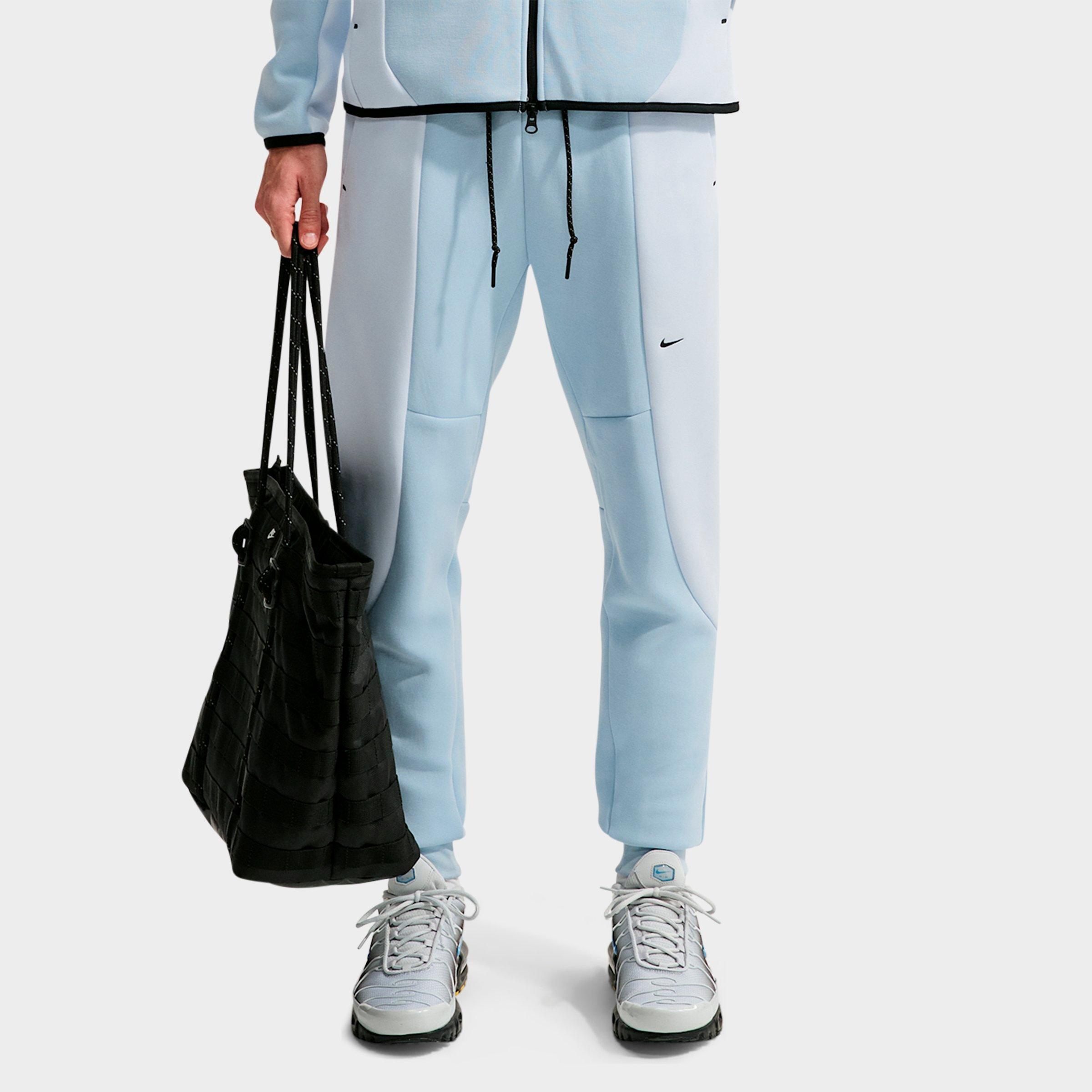Nike Men's Tech Fleece Pro Colorblock Jogger Pants in Light Armory Blue/Football Grey/Black Size: XL