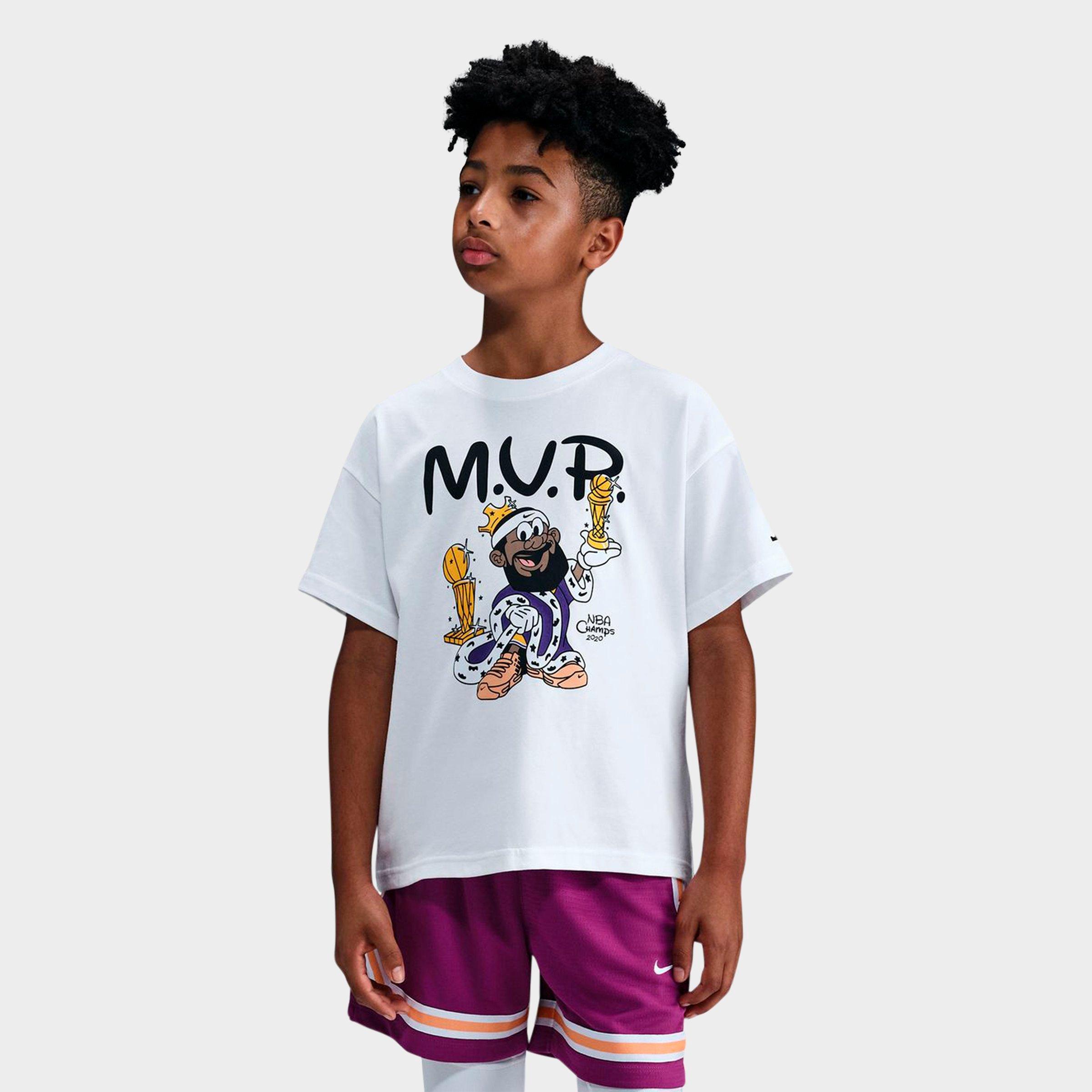 Nike Big Kids LeBron Bubble T-Shirt in White Size: Small