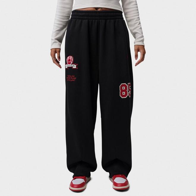 Women's Jordan Brooklyn Fleece Wide-Leg Graphic Pants