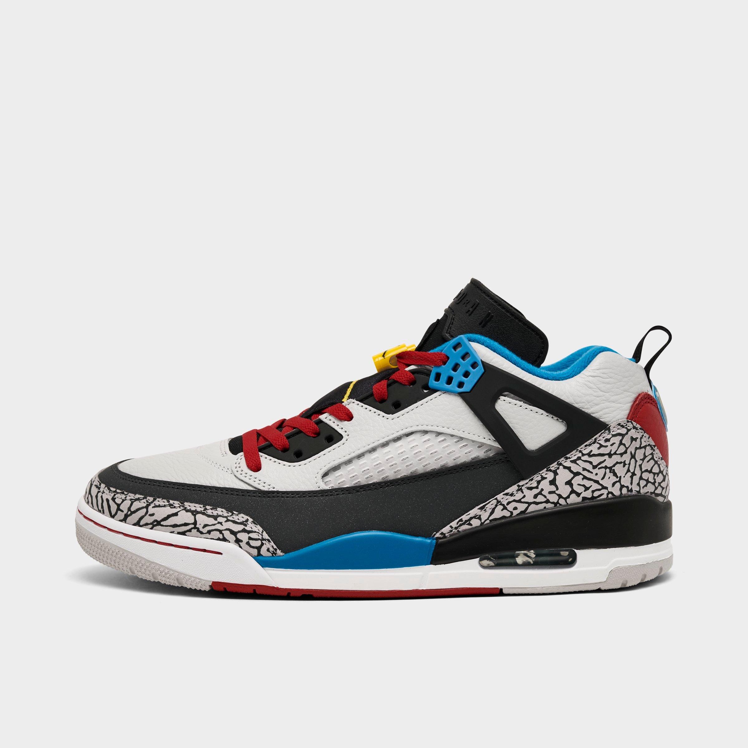 Jordan Men's Spizike Low Casual Shoes in Neutral Grey/Surf Blue/Dark Shadow Size: 7.5